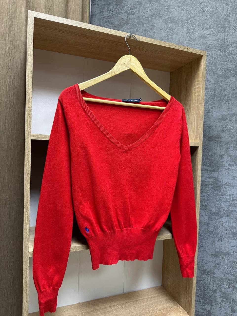 Polo Ralph Lauren × Vintage Vintage Polo Ralph Lauren Big Logo Red Sweater Size M / US 6-8 / IT 42-44 - 6 Thumbnail