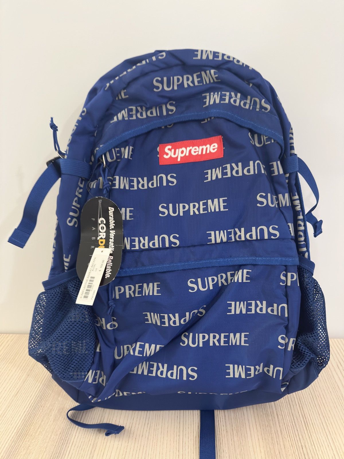 Supreme FW16 Supreme 3M Reflective Repeat Backpack Black Size ONE SIZE - 1 Thumbnail
