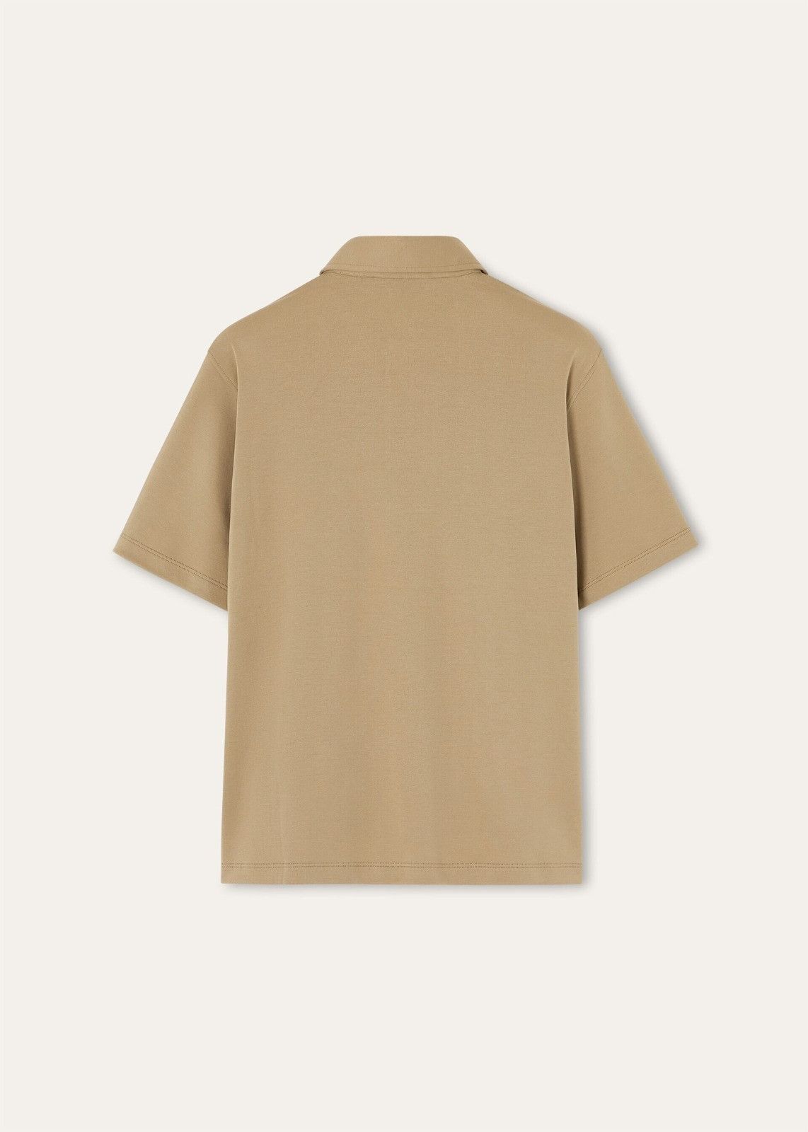 Loro Piana o1srvl11e0526 FAP2881 Tremezzo Polo Shirt in Light Brown Size S / US 4 / IT 40 - 2 Thumbnail