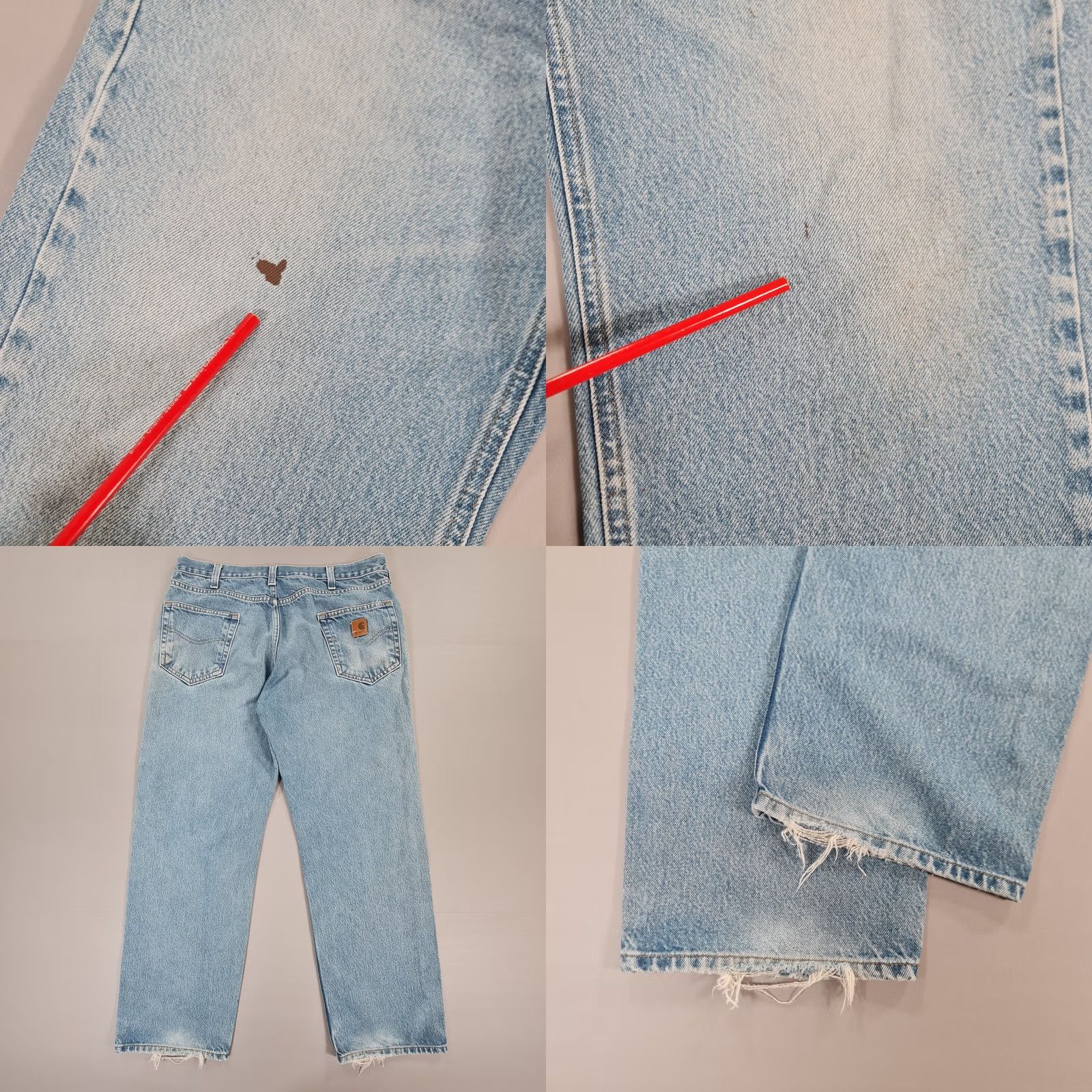 Carhartt Carhartt Jeans Blue W36 L30 Relaxed Straight Denim D480 DVB Mens Size US 36 / EU 52 - 8 Thumbnail