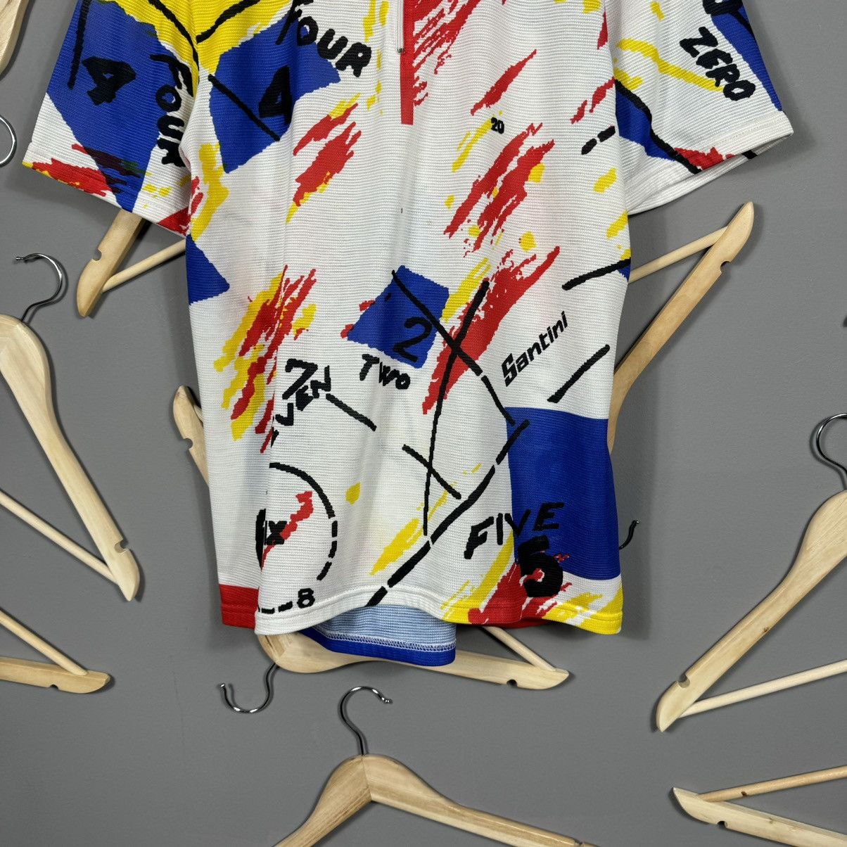 Vintage Vintage 90s SMS Santini Cycling Jersey Size US XL / EU 56 / 4 - 6 Thumbnail