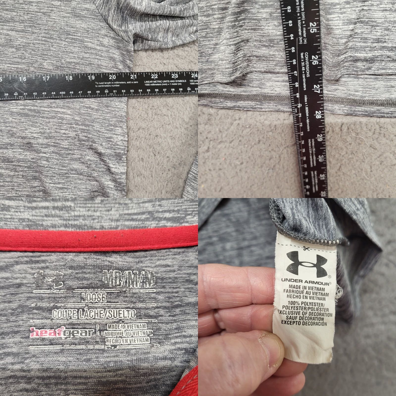 Under Armour Under Armour Sweater Men M Gray Heathered Loose Heatgear Performance Crew Neck Pullover Long Sleeve 1/2 Zip Size US M / EU 48-50 / 2 - 8 Thumbnail