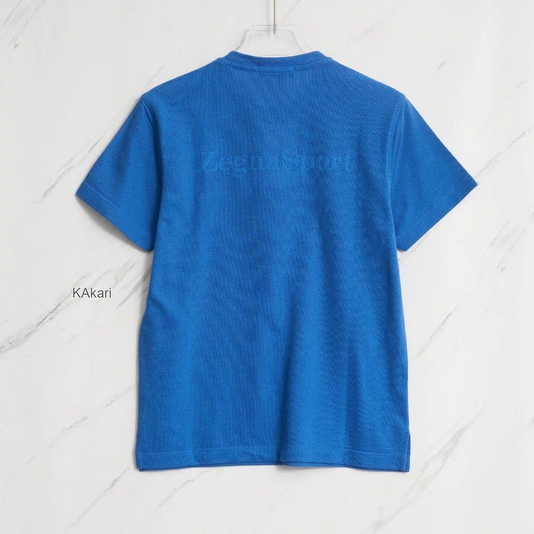 Ermenegildo Zegna ZEGNA Men's Letter Jacquard T-shirt Size US M / EU 48-50 / 2 - 6 Thumbnail