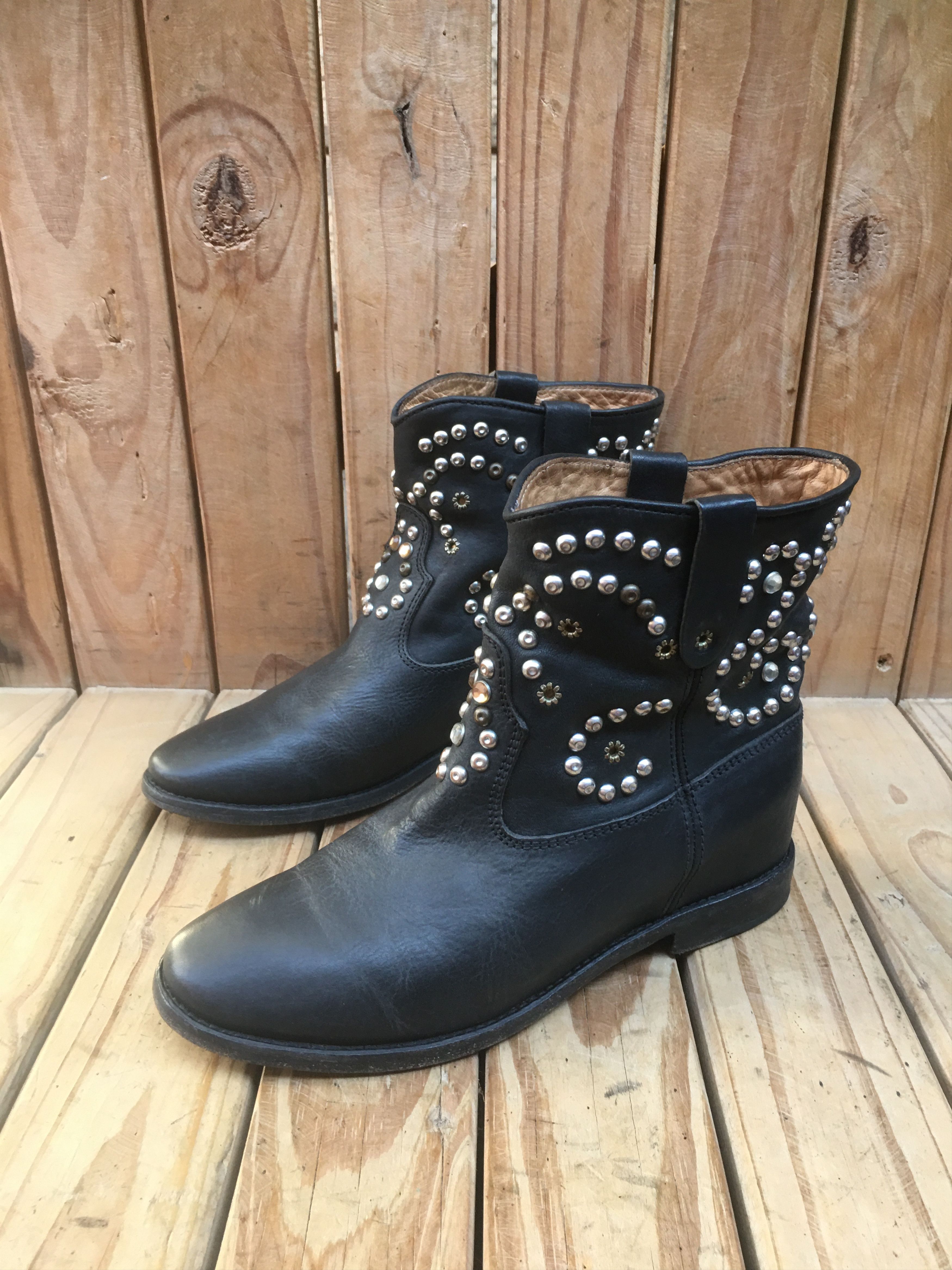 Isabel Marant Etoile isabel marant Etoile black leather boots Size US 7 / IT 37 - 1 Thumbnail