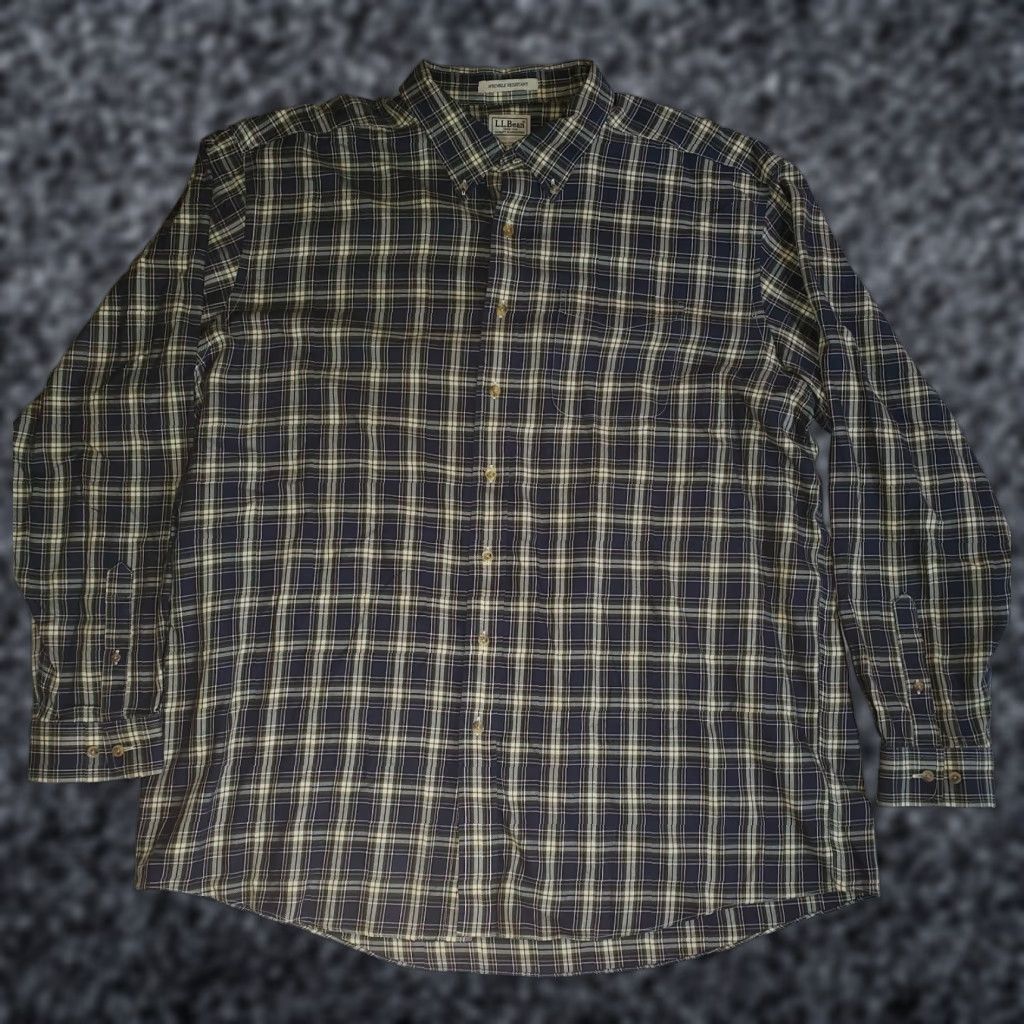 Vintage LL Bean Flannel Shirt Mens 2XL Tall Cotton Plaid 1 Pocket Long Sleeve Shirt Size US XXL / EU 58 / 5 - 1 Thumbnail