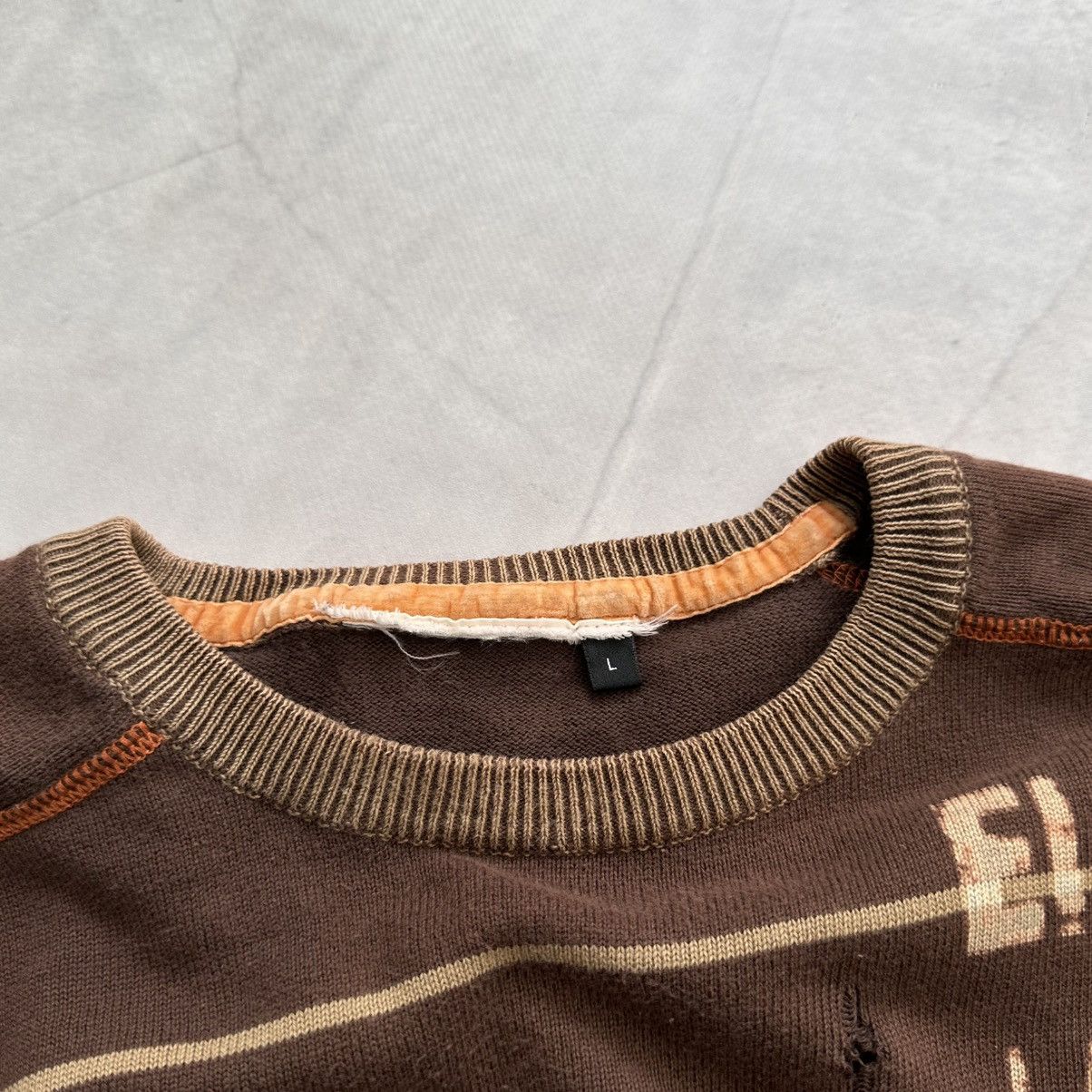 Hysteric Glamour Striped Poem Knit Sweater Faded In The Attic Diesel Vibe Size US L / EU 52-54 / 3 - 9 Thumbnail