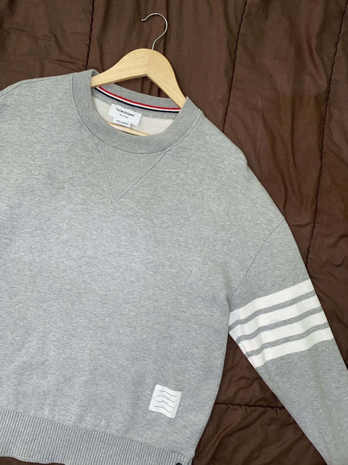 Moncler × Thom Browne Thom browne oversized arm bar crew sweat Size US XL / EU 56 / 4 - 12 Thumbnail