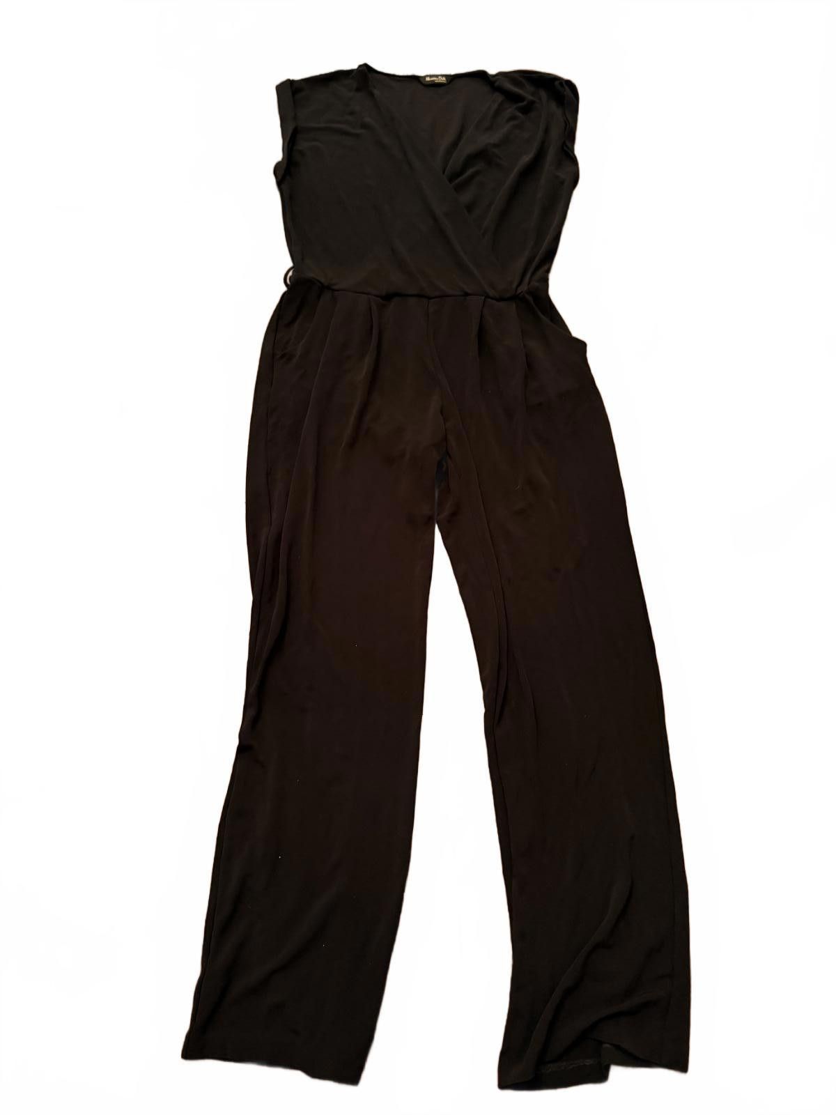 Massimo Dutti Massimo Dutti Black Wrap Top Jumpsuit Pants Euro 34 US 2 Size ONE SIZE - 2 Thumbnail