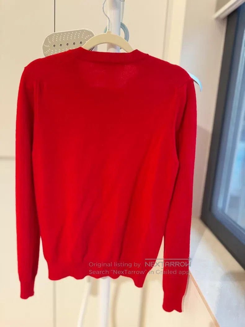 Comme des Garcons Comme des Garcons Red Wool Cardigan Size M / US 6-8 / IT 42-44 - 2 Thumbnail
