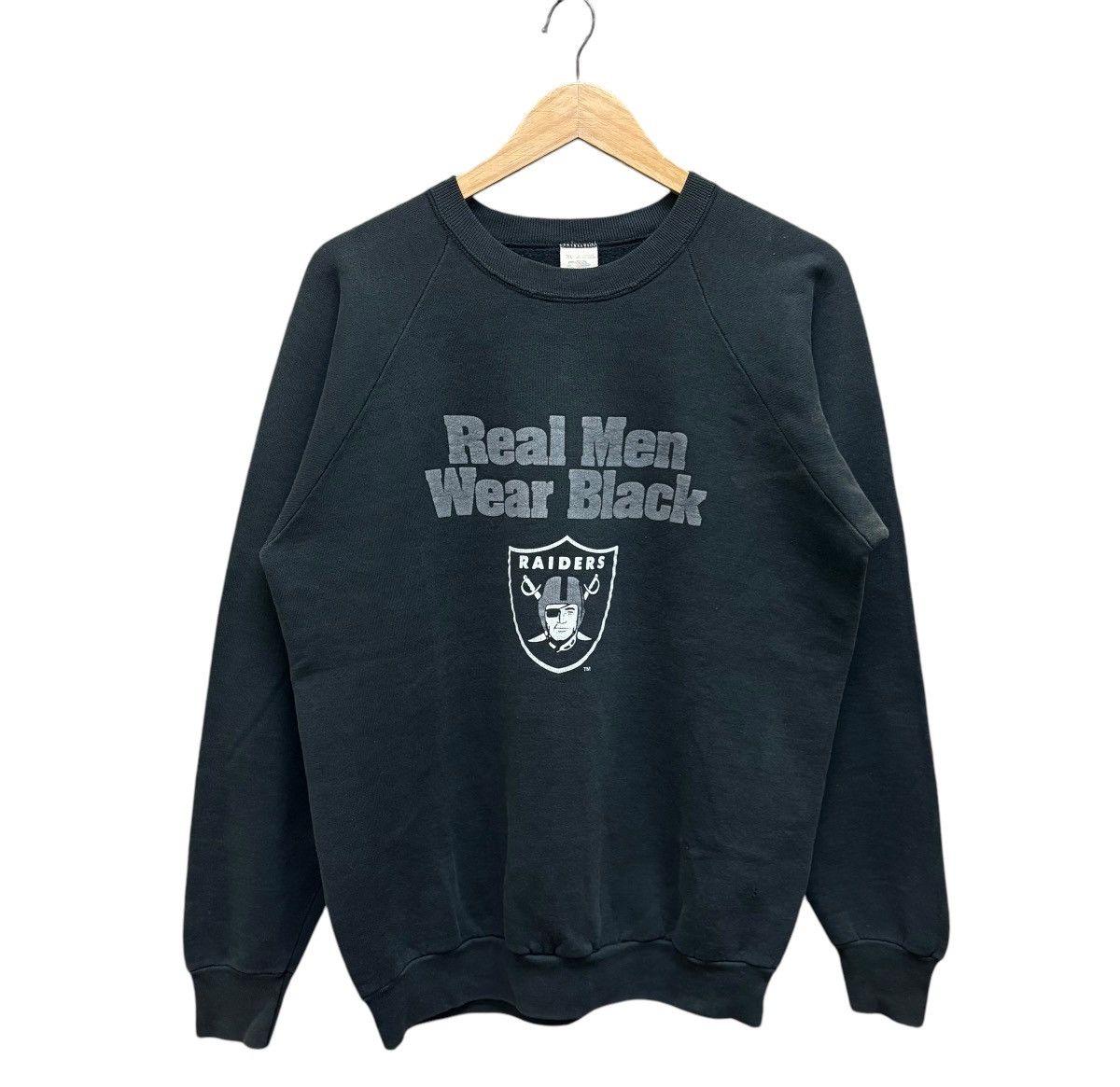 NFL × Vintage Vintage 80s Faded Raiders NFL Pullover Sweatshirt Size US M / EU 48-50 / 2 - 1 Thumbnail