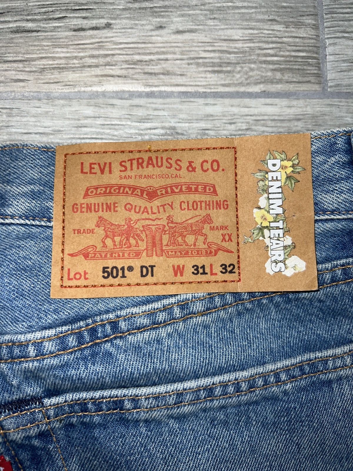 DENIM TEARS × Levi's Denim Tears x Levi's Cotton Wreath Jean Size US 31 - 3 Thumbnail