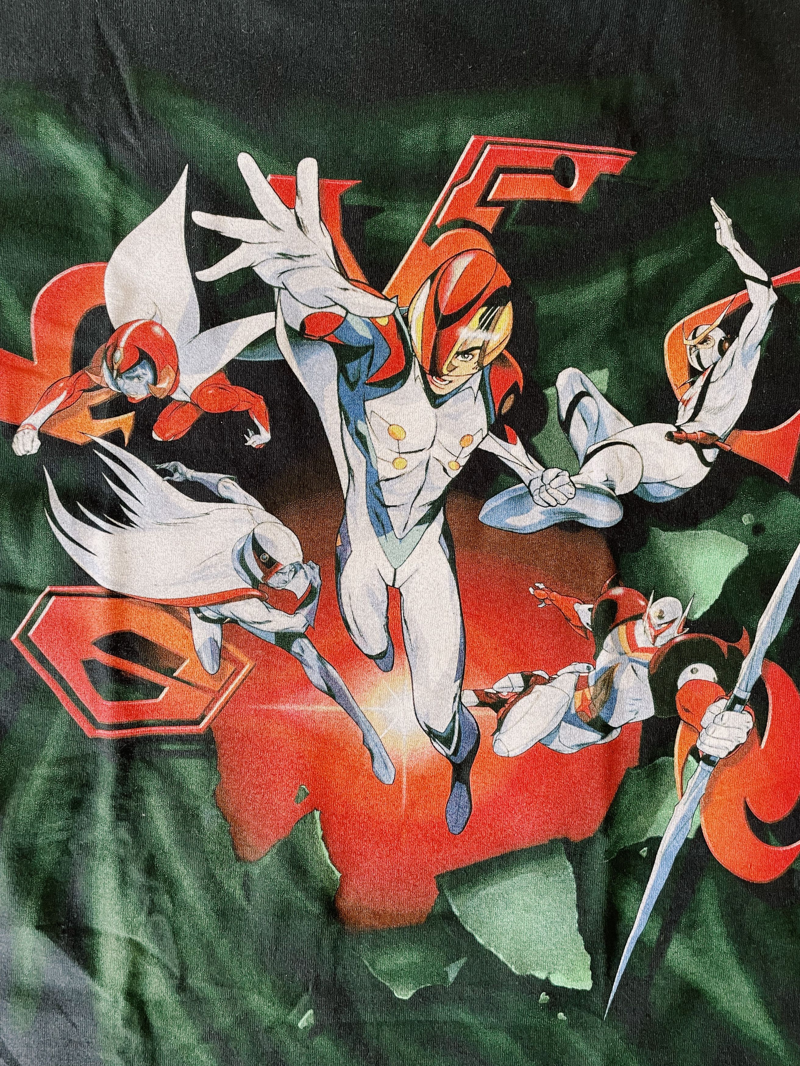 Anime × Japanese Brand × Vintage Vintage 90s Tatsunoko Science Ninja Team Gatchaman T-shirt Size US L / EU 52-54 / 3 - 3 Thumbnail