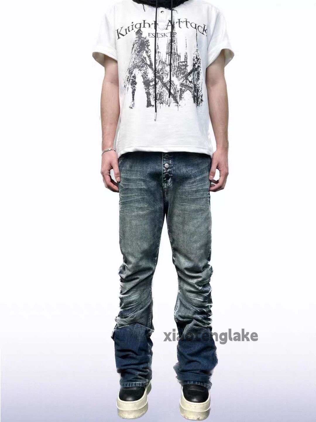 Jean ltx vintage washed faded cleanfit stack bootcut jeans Size US 28 / EU 44 - 1 Thumbnail