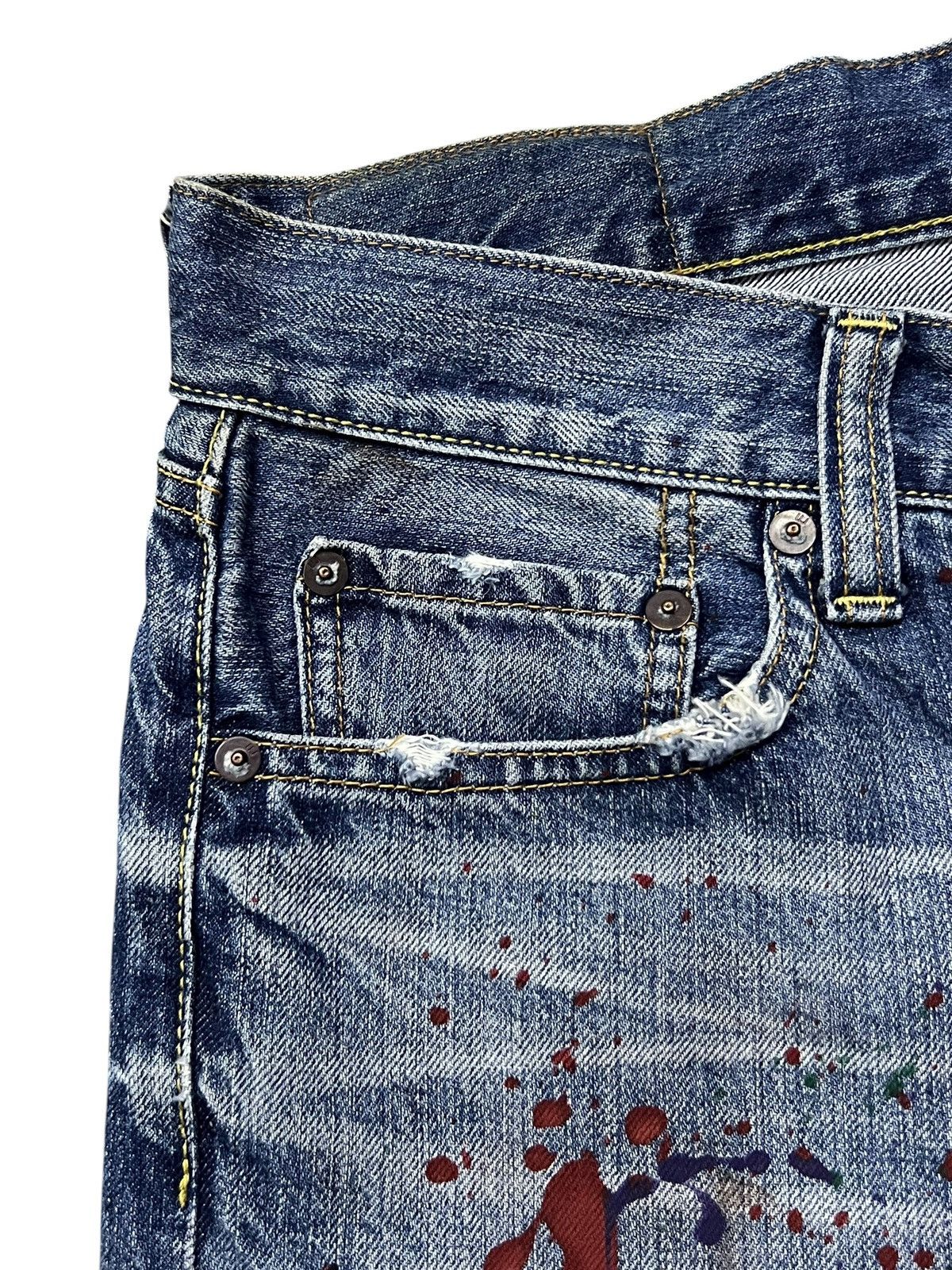 Uniqlo Vintage Uniqlo UJ S002 Japan - Paint Splatter, Faded Wash Size US 32 / EU 48 - 8 Thumbnail