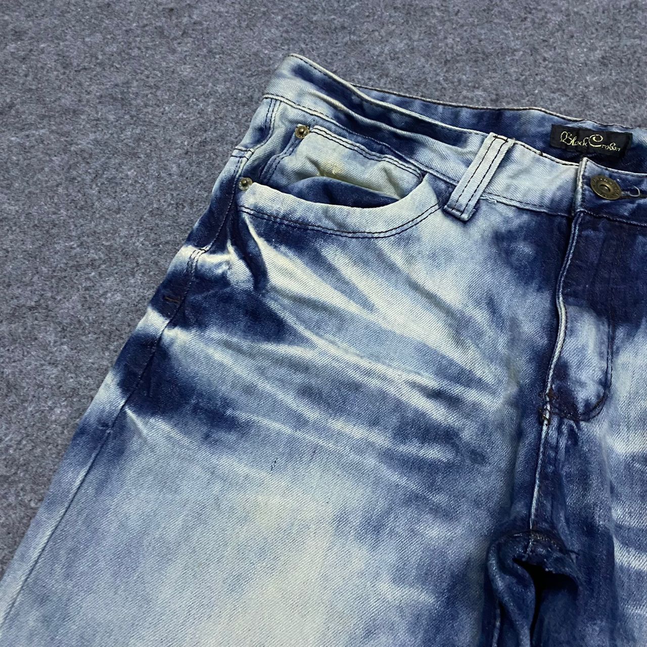 If Six Was Nine 💥Flare💥Vintage Black Crown Japanese Brand Denim Size US 34 / EU 50 - 10 Thumbnail