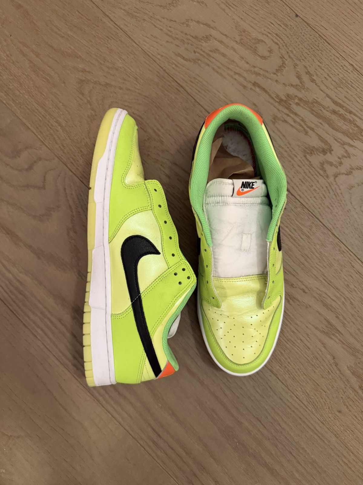 Nike Nike Dunk Low Green/Volt Black Swoosh Size US 13 / EU 46 - 5 Thumbnail