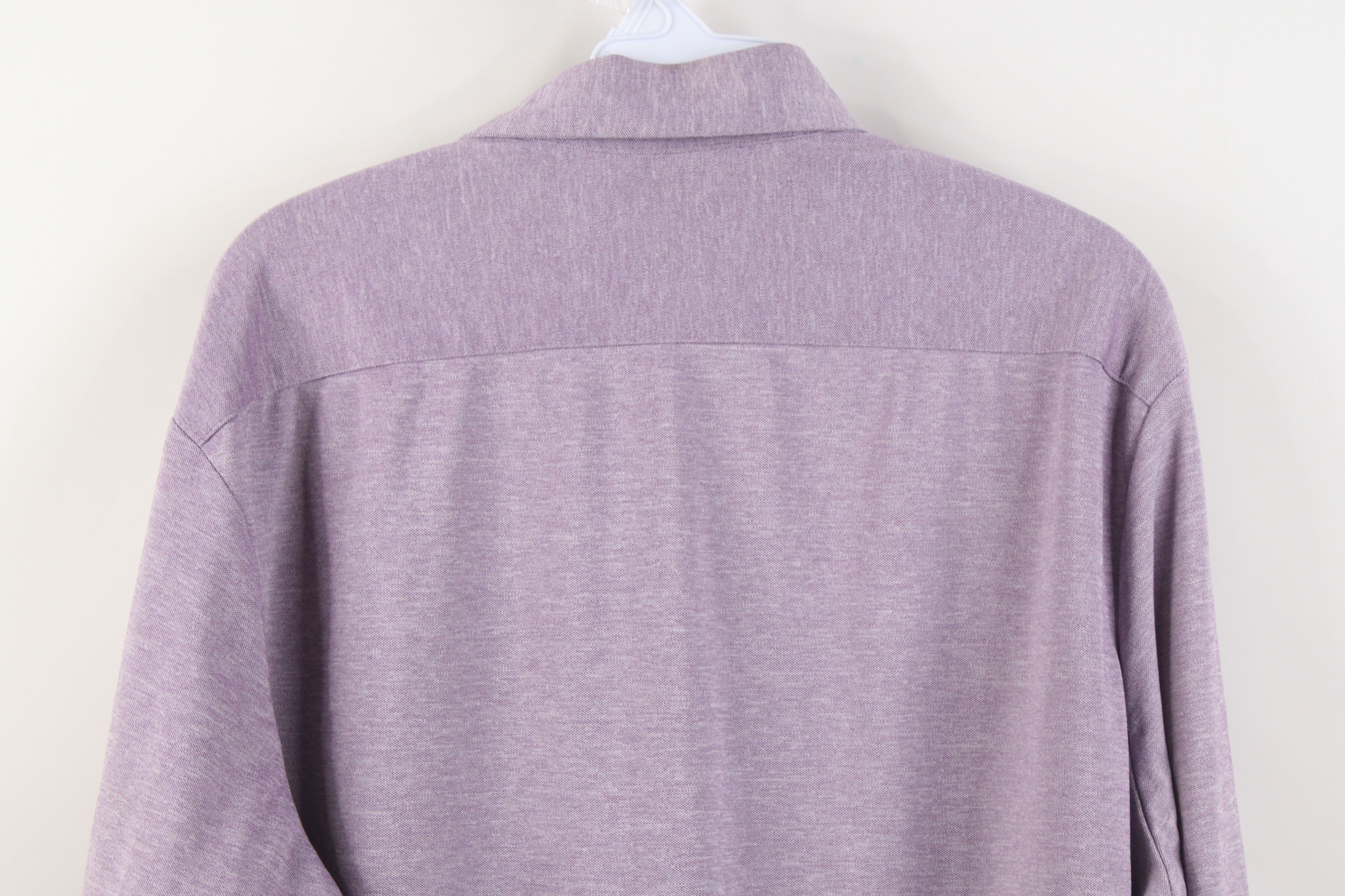 Michael Kors Michael Kors Fit Fine Gauge Knit Button Down Shirt Purple Size US L / EU 52-54 / 3 - 12 Thumbnail