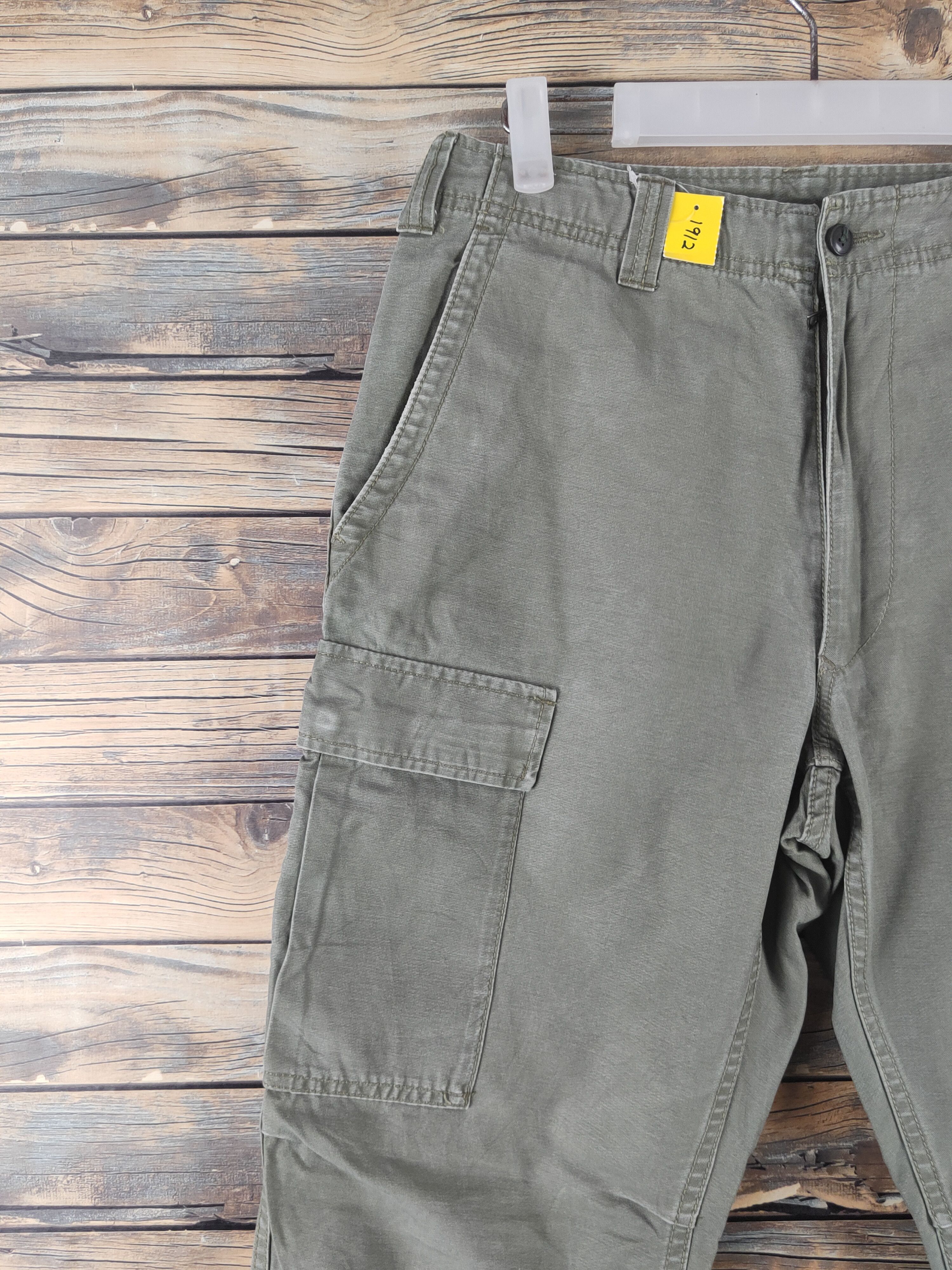 Japanese Brand DLL Global Work Army Green Multipocket Cargo Pants #1912 Size US 30 / EU 46 - 3 Thumbnail