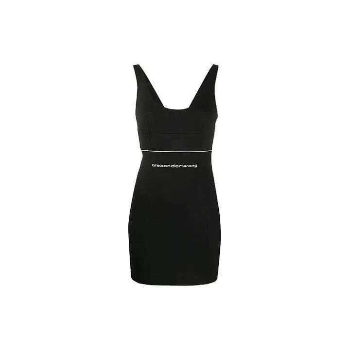 Alexander Wang Alexander Wang Logo Mini Dress for Women 0079 Size S / US 4 / IT 40 - 1 Thumbnail