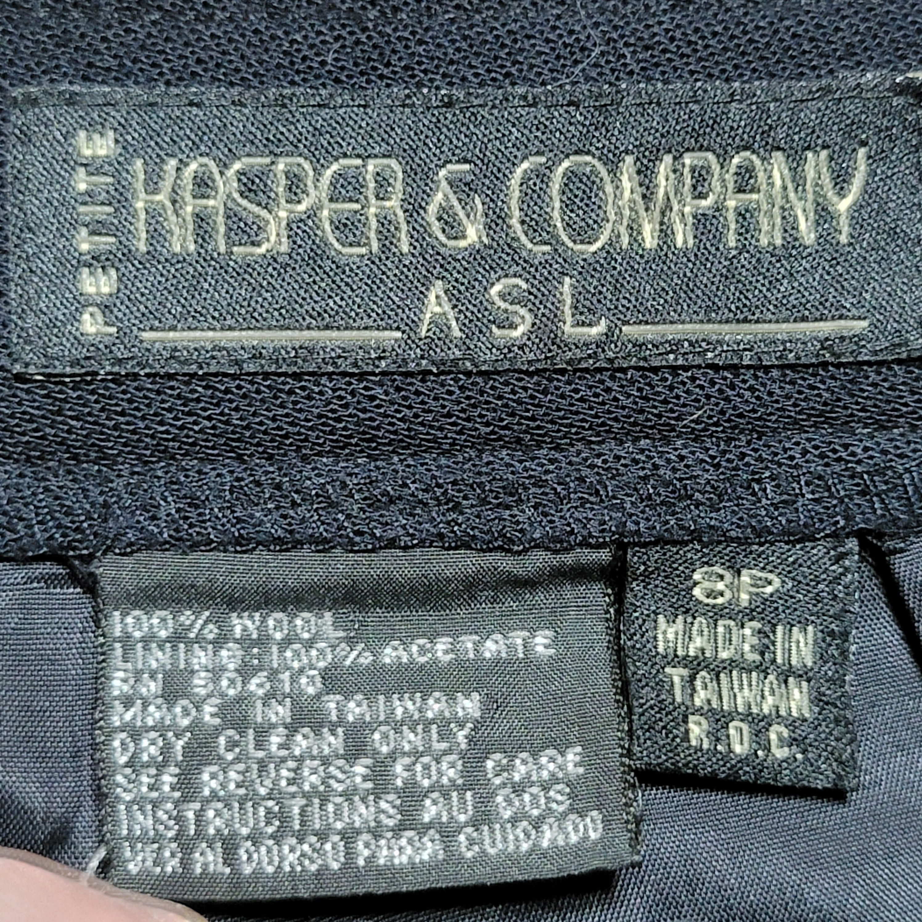 Other Kasper & Company ASL 100% Wool Slacks Black - Size 8 Petite Size 27" / US 4 / IT 40 - 5 Thumbnail