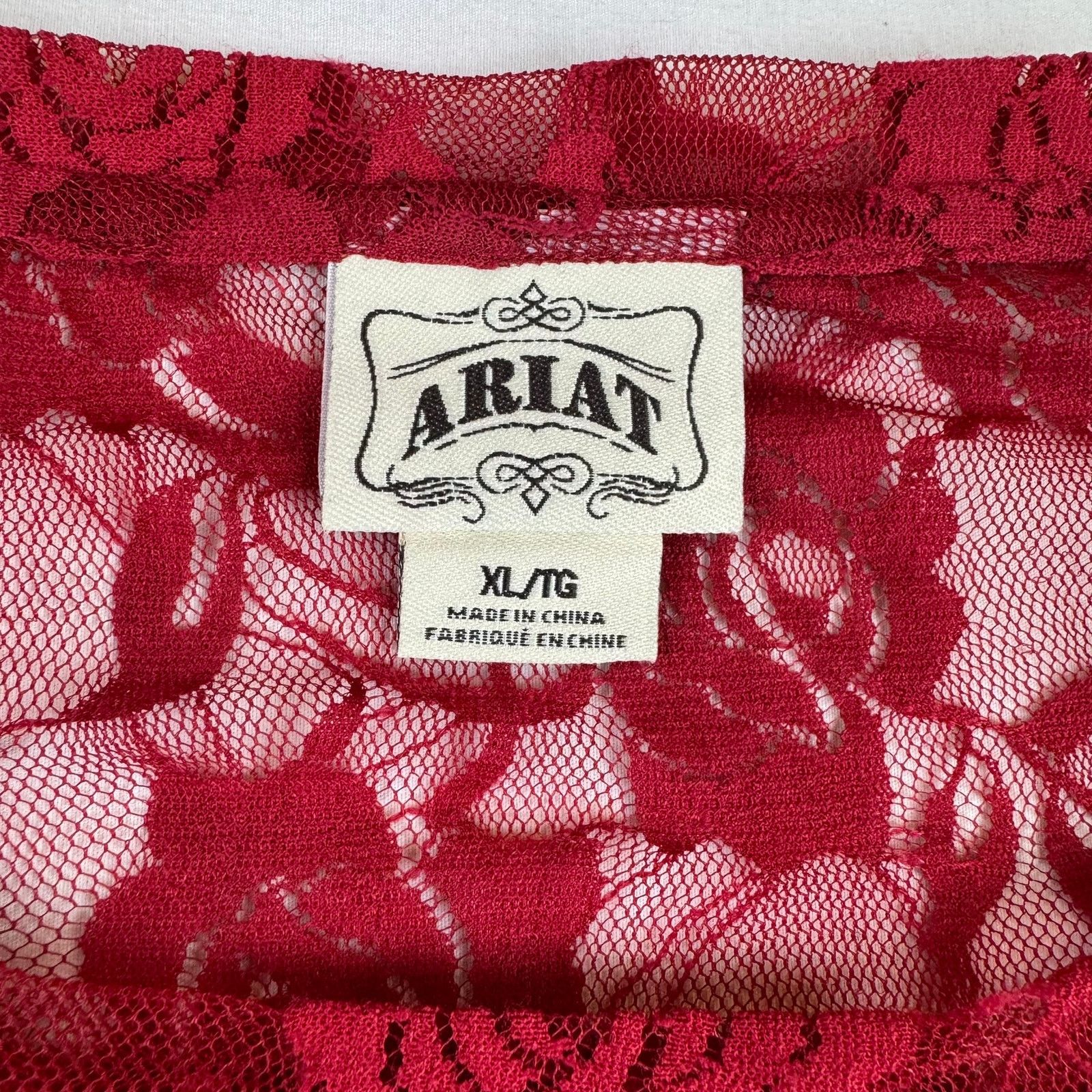 Ariat Ariat Sheer Lace Western Shirt - Women's Size XL Size XL / US 12-14 / IT 48-50 - 3 Thumbnail