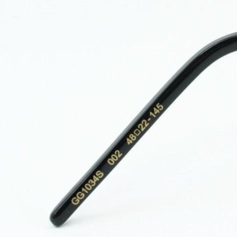 Gucci Gucci GG1034S 002 Sunglasses Gold Geometric Frame, Grey Lens Size ONE SIZE - 3 Thumbnail