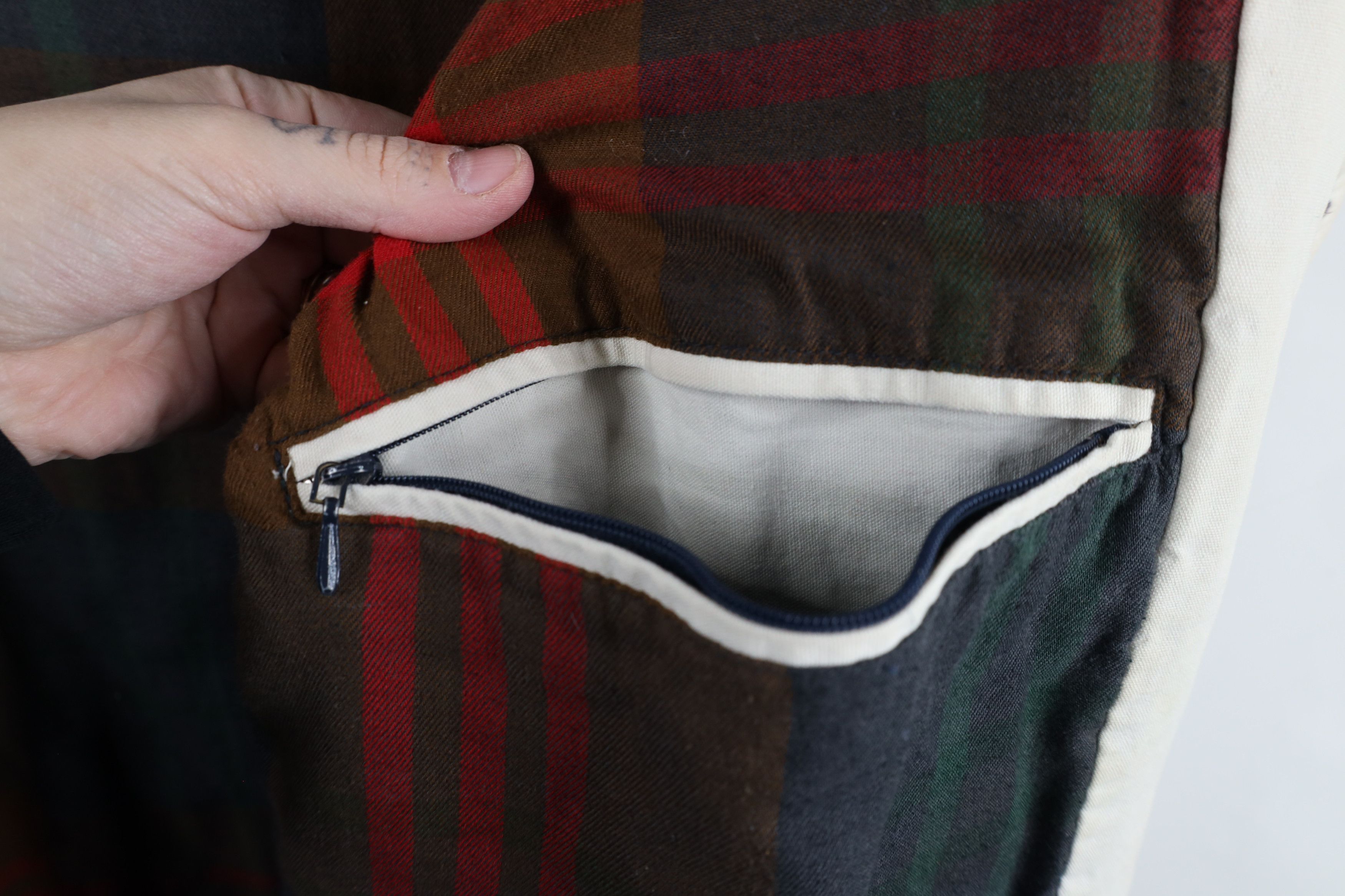 Lands' End × Vintage Vintage 90s Lands End Flannel Lined Chore Barn Jacket Size L / US 10 / IT 46 - 13 Thumbnail