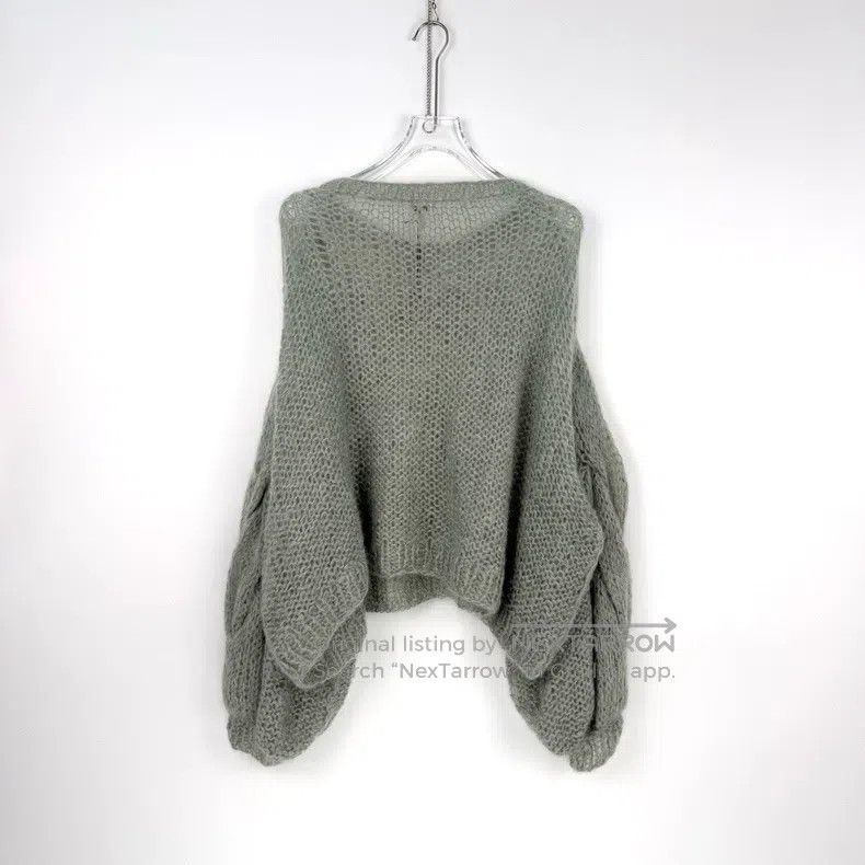 Loewe Loewe Gray Green Mohair Sweater Size L / US 10 / IT 46 - 4 Thumbnail
