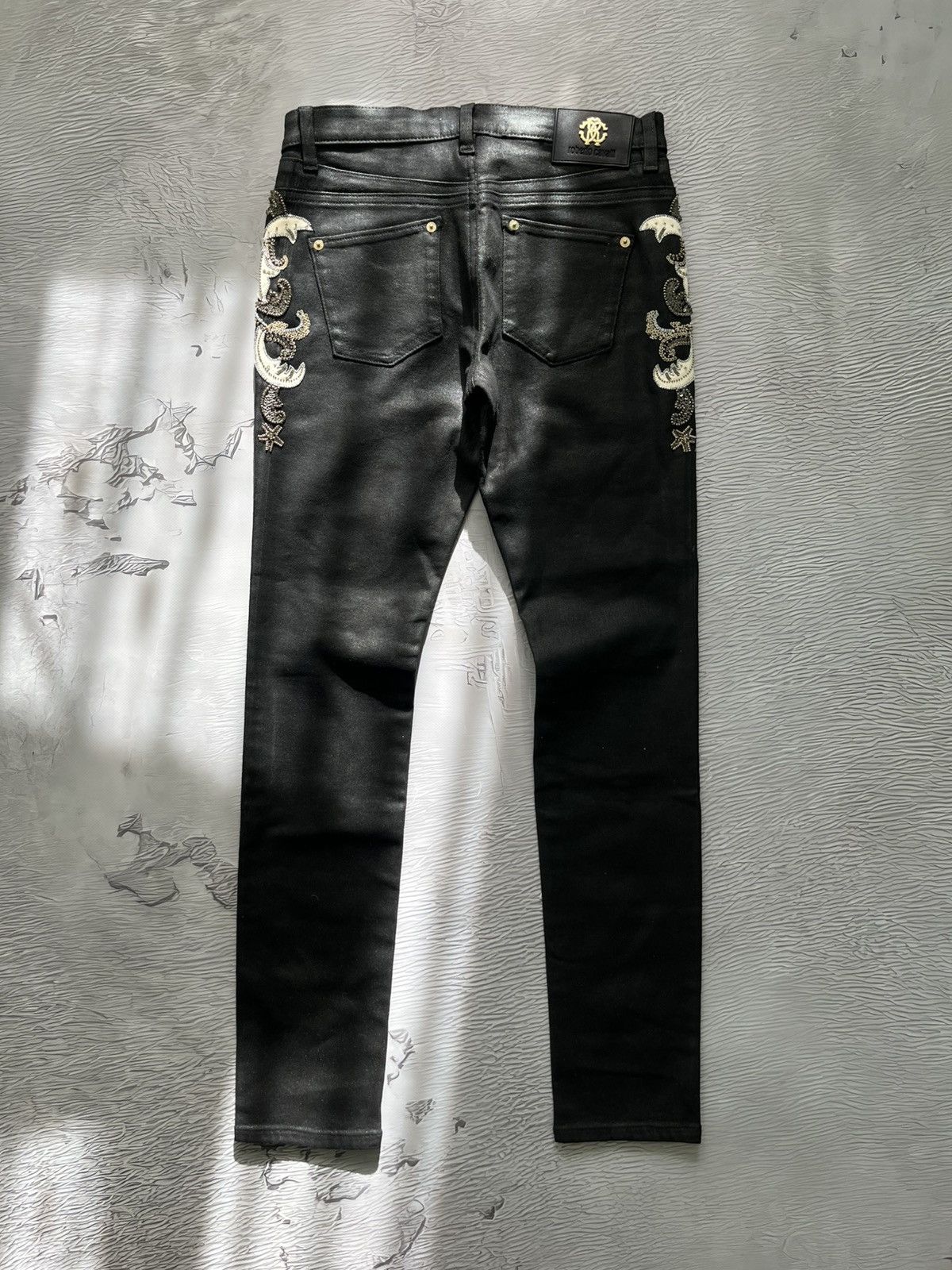Roberto Cavalli Roberto Cavalli Embroidered Luxury Jeans Pants Black Size 28" / US 6 / IT 42 - 14 Thumbnail