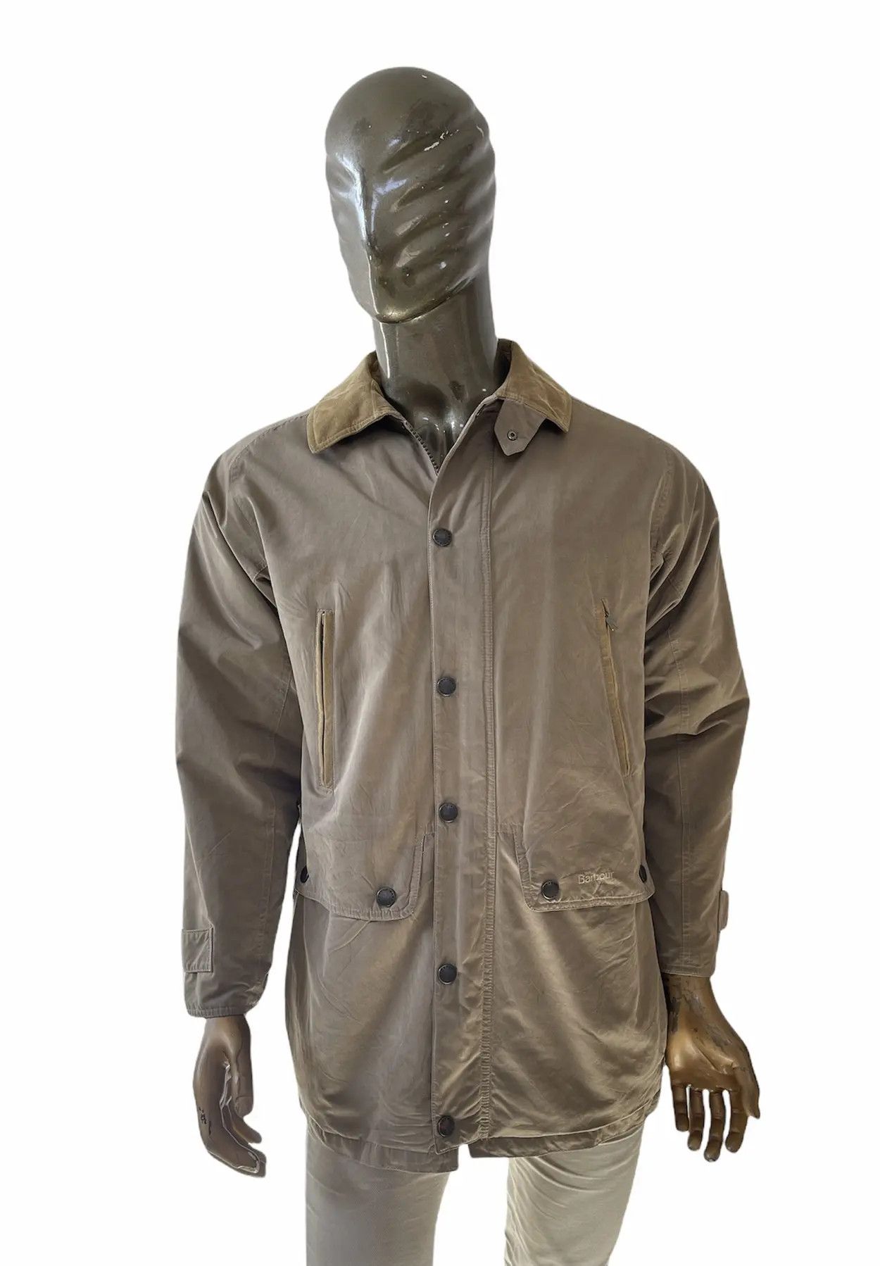 Barbour 🔥 Parka down jacket vintage fleece lining size M kaki Size US M / EU 48-50 / 2 - 3 Thumbnail