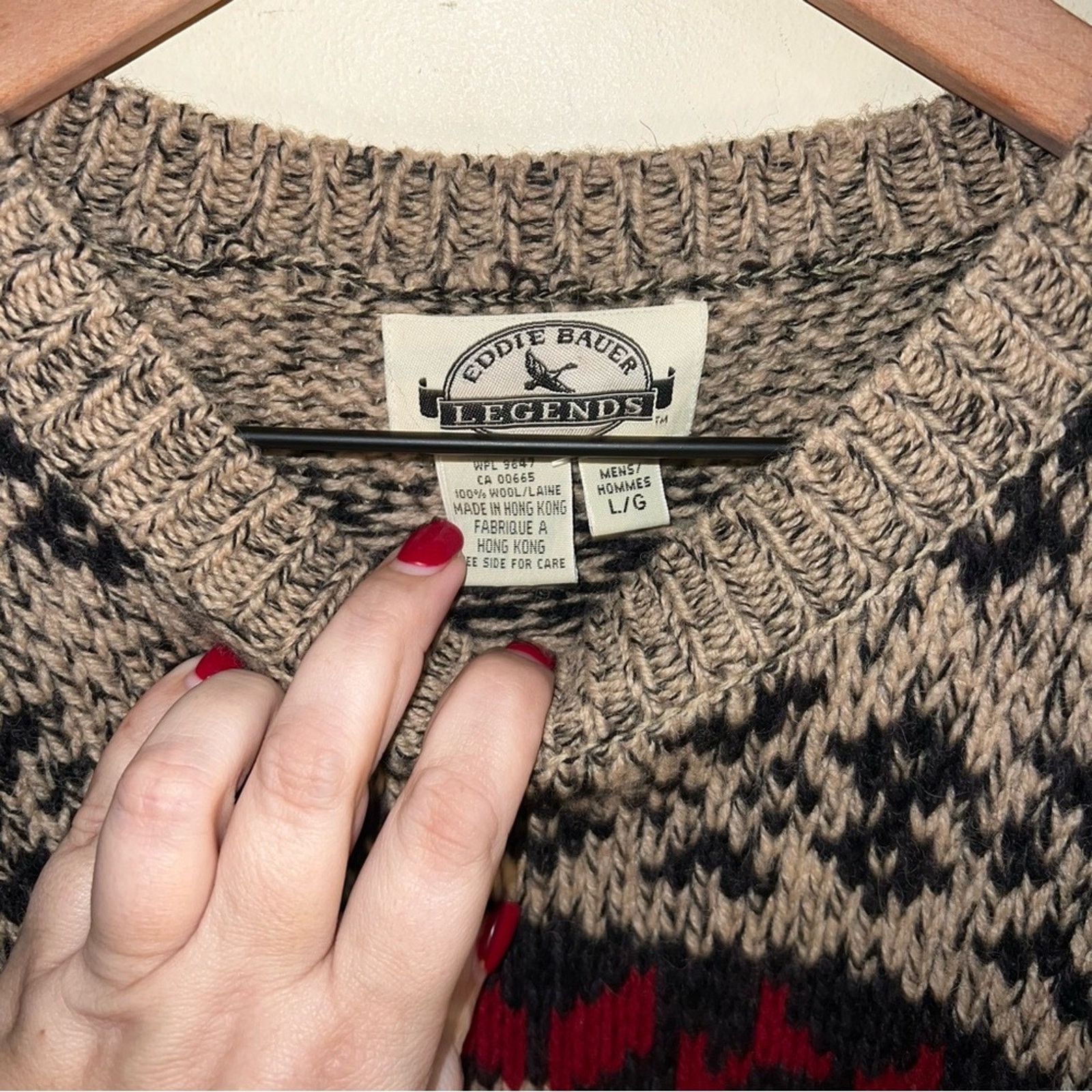 Eddie Bauer VNTG EDDIE BAUER wool eclectic grandpa cabin core crewneck L Size US L / EU 52-54 / 3 - 4 Thumbnail