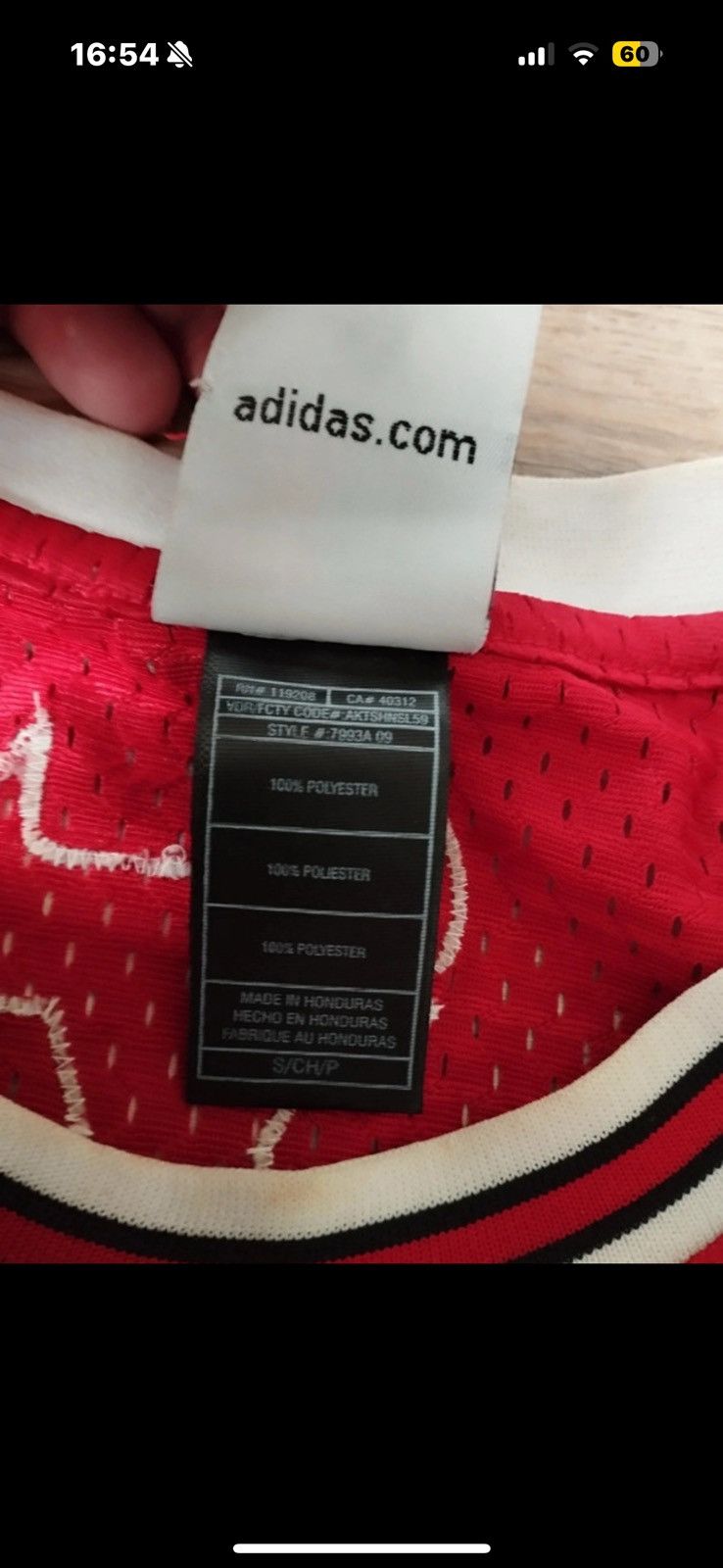 Adidas Adidas Chicago Bulls Rose #1 Vintage Jersey NBA size S Size US S / EU 44-46 / 1 - 6 Thumbnail