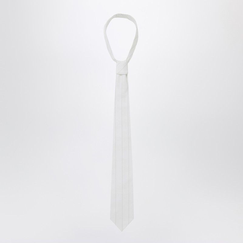 1989 STUDIO 1989 Studio White Striped Tie Size ONE SIZE - 1 Preview