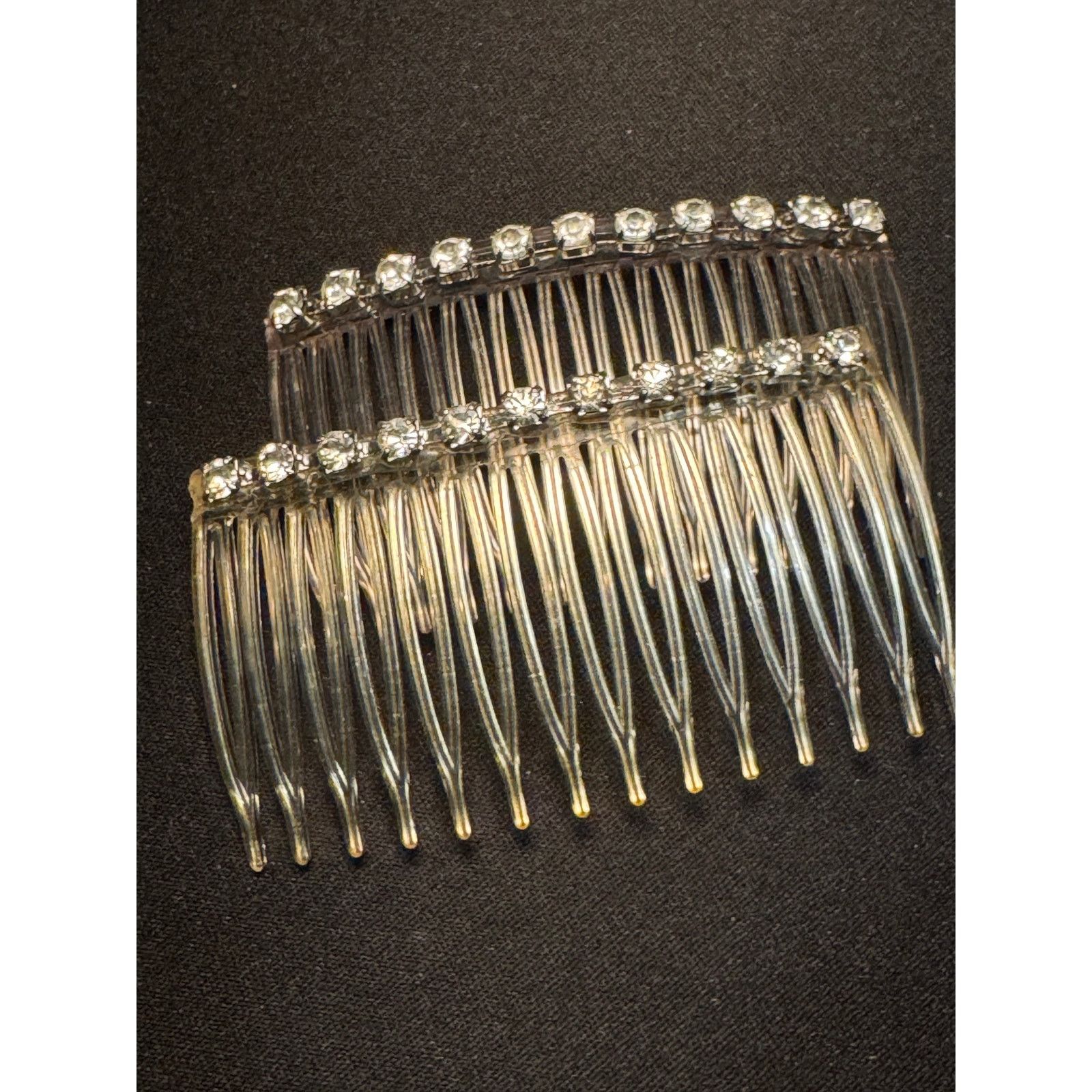 Other Vintage USA Set of Hair Combs w/ Rhinestones Size ONE SIZE - 2 Thumbnail