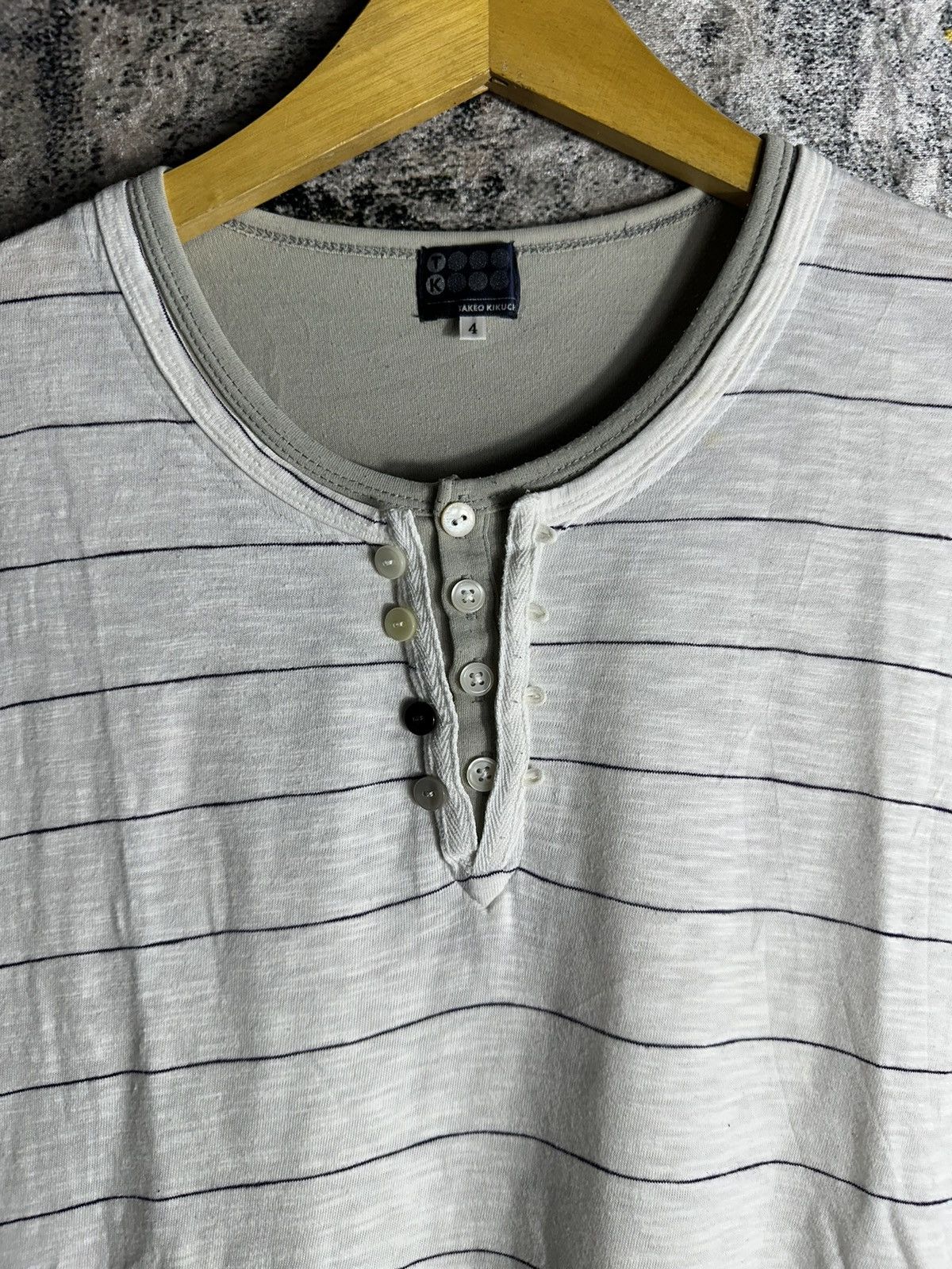 20471120 × Japanese Brand × Takeo Kikuchi TAKEO KIKUCHI DOUBLE LAYER STRIPED IF SIZ WAS NINE LGB STYLE Size US L / EU 52-54 / 3 - 3 Thumbnail