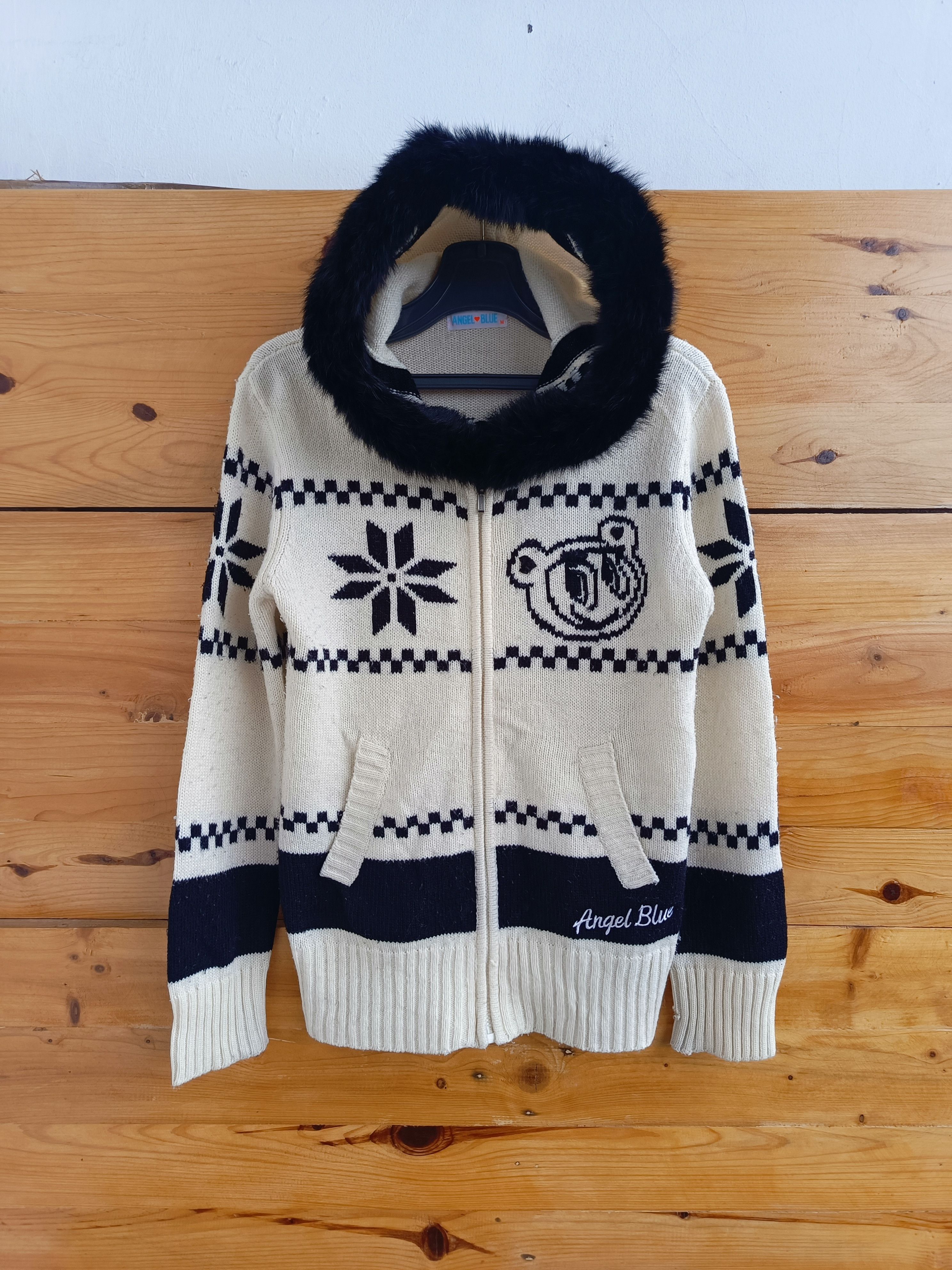Angel Blue Angel Blue - Knit Fur Hoodie 5🟦6 Size M / US 6-8 / IT 42-44 - 1 Thumbnail