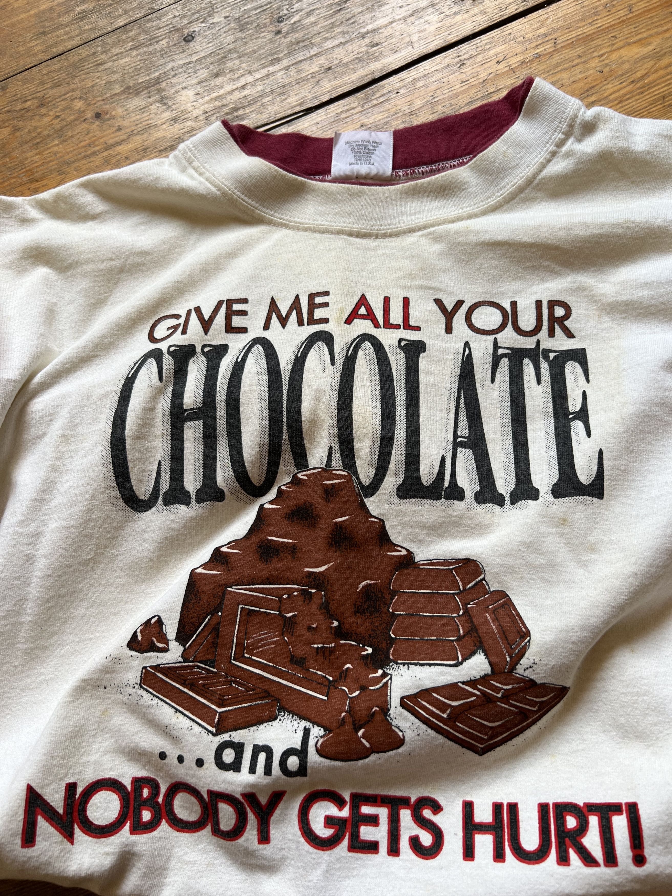 Unsound Rags Give Me All Chocolate and Nobody Y2k Vintage Hurts 1990s Size US L / EU 52-54 / 3 - 3 Thumbnail