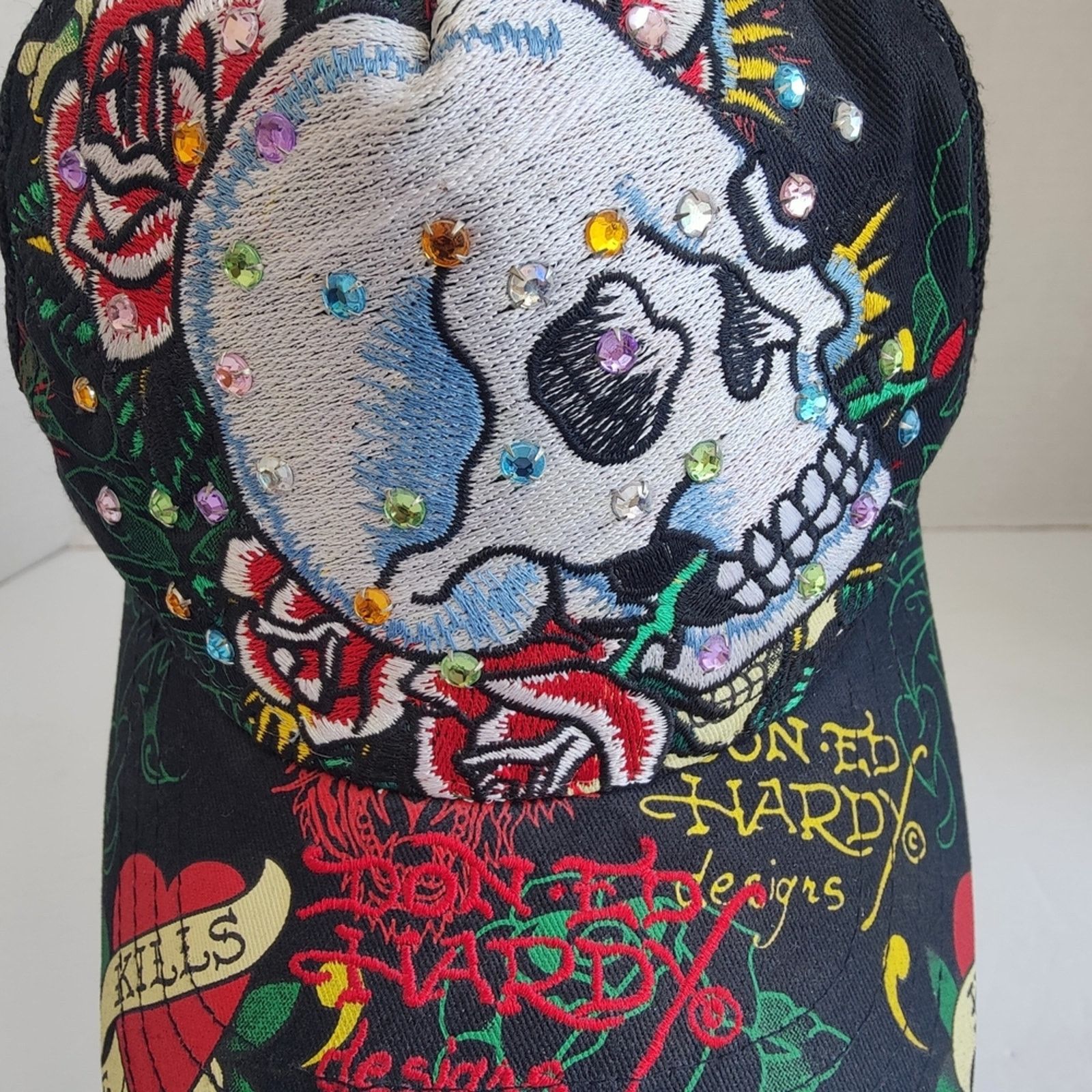 Ed Hardy Ed Hardy Love Kills Slowly Hat VGC Adjustable by C. Audigier Size ONE SIZE - 6 Thumbnail