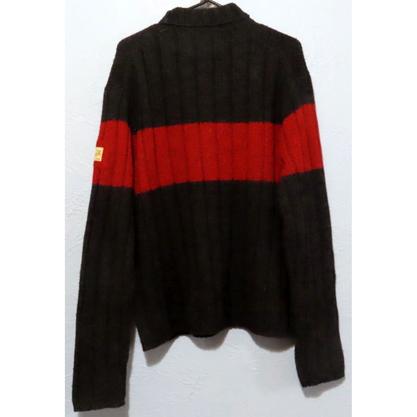 Abercrombie & Fitch Abercrombie & Fitch Wool Blend Ribbed Men's L Turtleneck Sweater Red Stripe Size US L / EU 52-54 / 3 - 6 Thumbnail