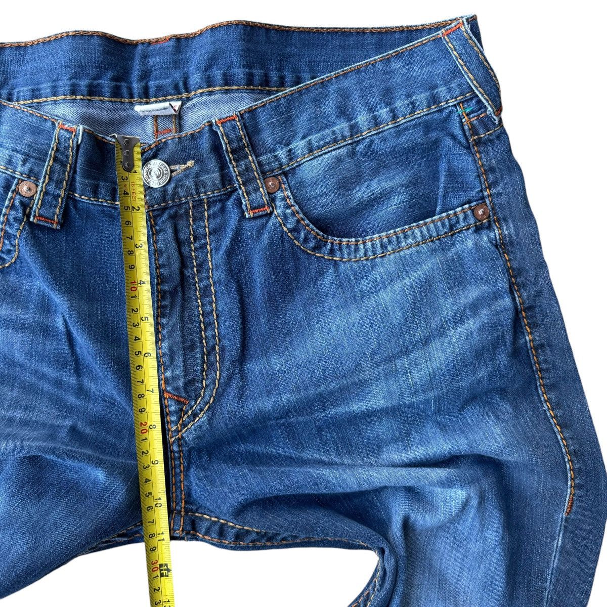 True Religion × Vintage TRUE RELIGION RICKY BIG T STRAIGHT JEANS DENIM VINTAGE Size US 38 / EU 54 - 9 Thumbnail