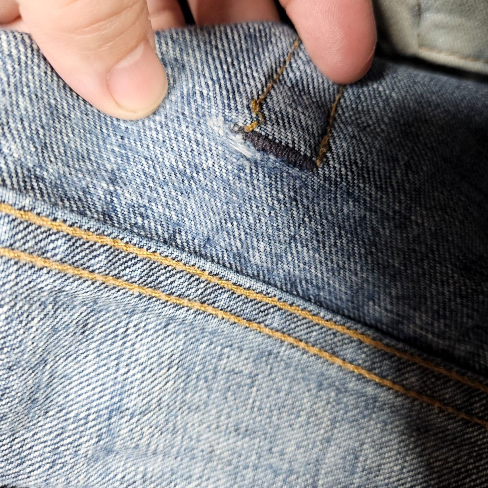 Vintage NSF Jeans Regular Straight 31 31x33 Blue Cotton USA Men’s Denim Jeans Button Logo Medium 90s? Size US 31 - 4 Thumbnail