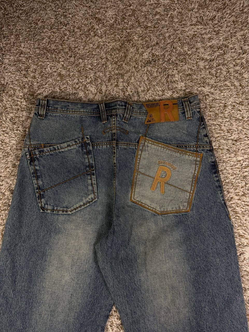 Rocawear Rocawear Y2K Baggy Jeans Hip Hop Panel Seam Patched Faded Size US 36 / EU 52 - 17 Thumbnail