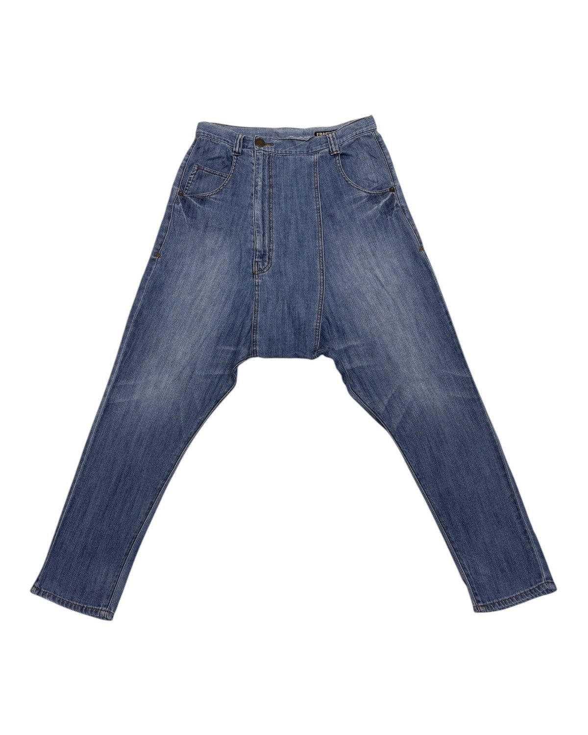 Frapbois × Issey Miyake × Vintage ISSEY MIYAKE DROP CROTCH FRAPBOIS DENIM PANTS Size US 32 / EU 48 - 1 Thumbnail