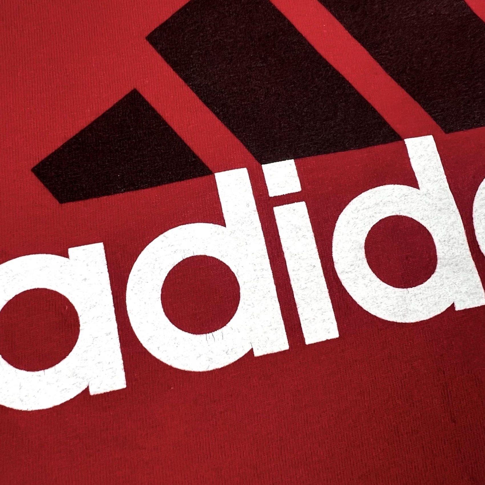 Adidas Adidas T-Shirt XL Red Spellout Logo Graphic Crew Neck Short Sleeve Cotton Men Sportswear Casual Size US XL / EU 56 / 4 - 5 Thumbnail
