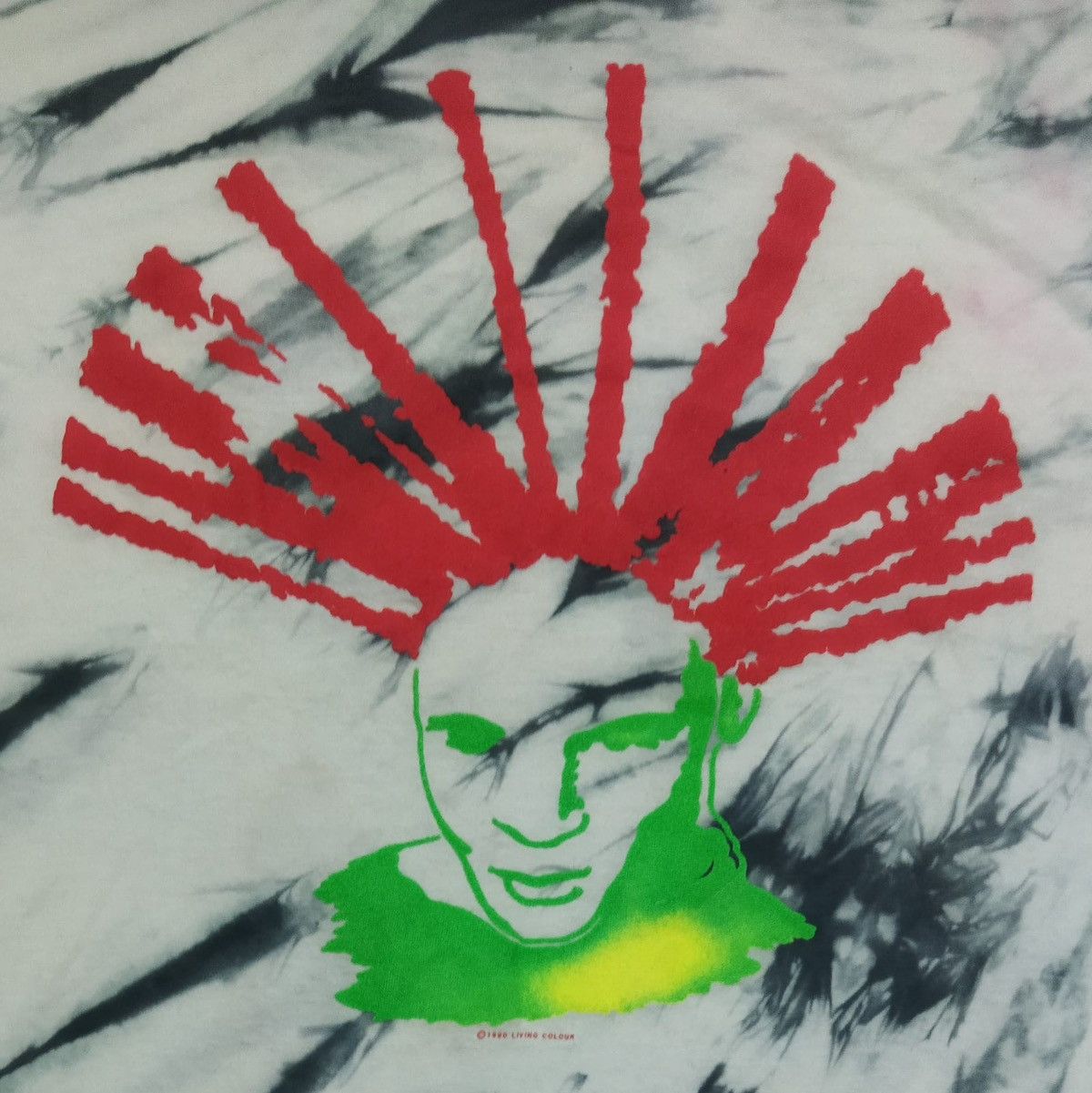 Band Tees × Vintage Vintage Rare 1990 Living Colour Tie Dye Tee Size US XL / EU 56 / 4 - 4 Thumbnail
