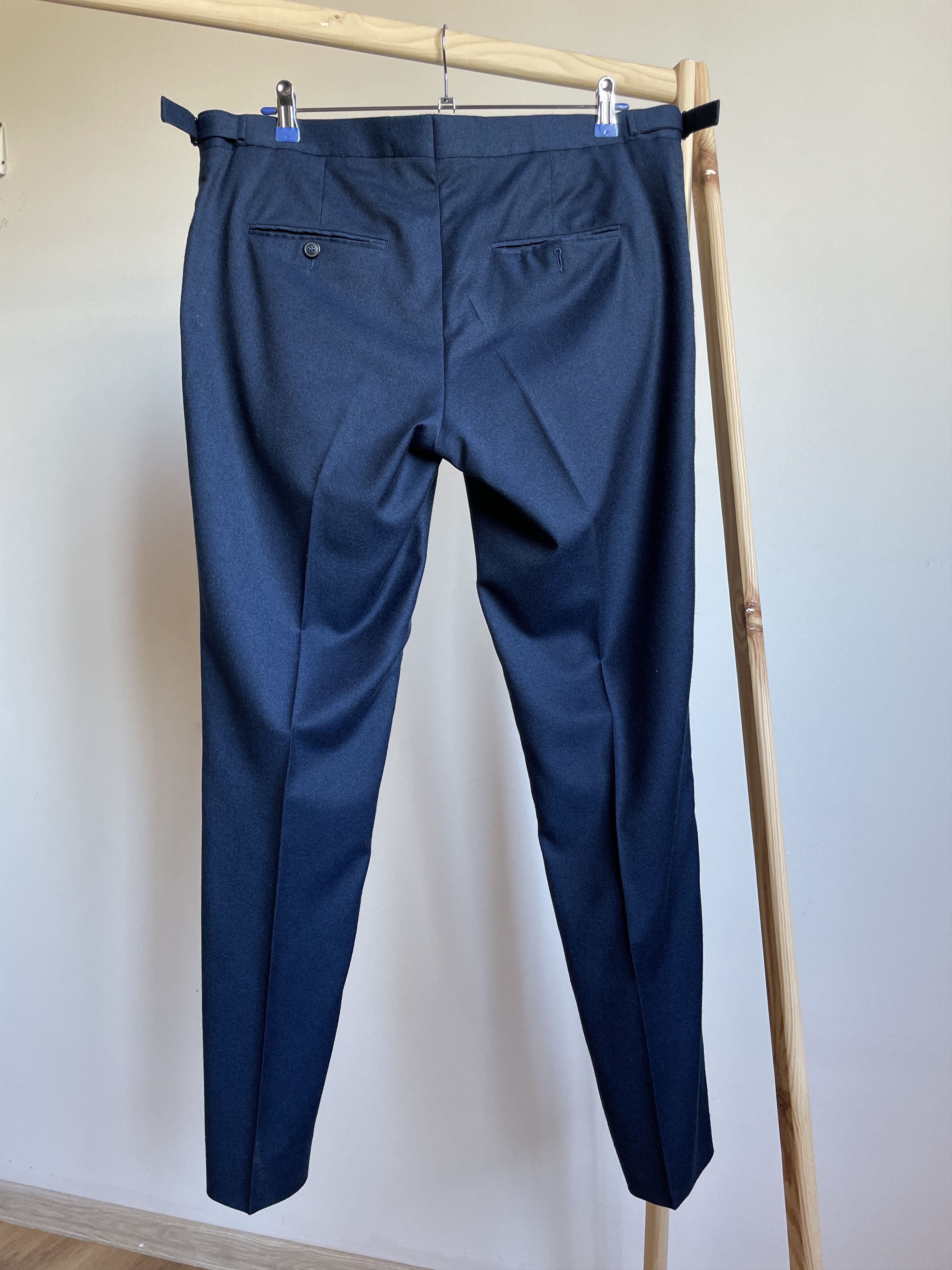 Other Clements and Church Bespoke 3 Pieces Navy Wool Suit Size 44R - 14 Thumbnail