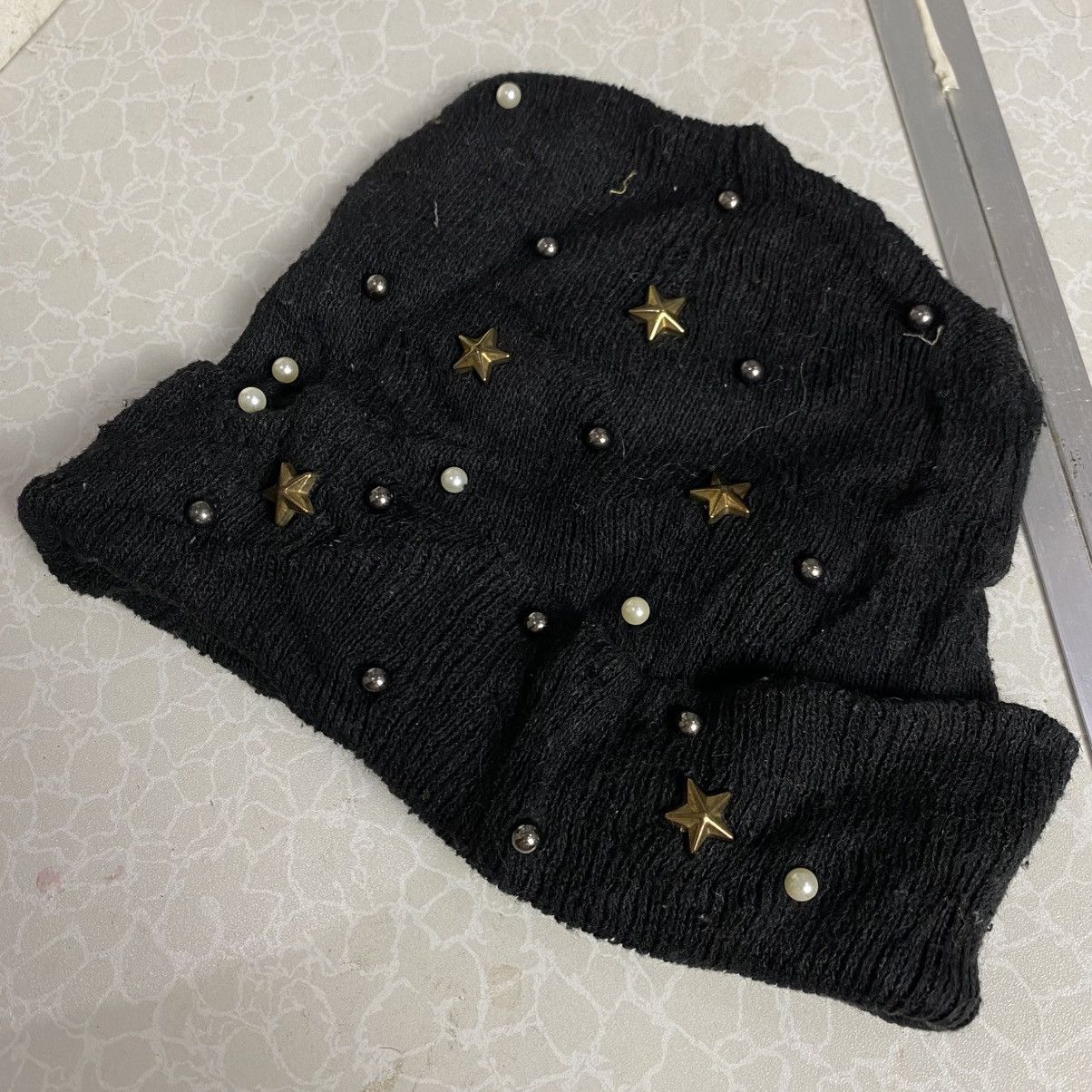 If Six Was Nine × Japanese Brand × Le Grande Bleu (L.G.B.) 2000s y2k studded unique beanie hats Size ONE SIZE - 2 Thumbnail