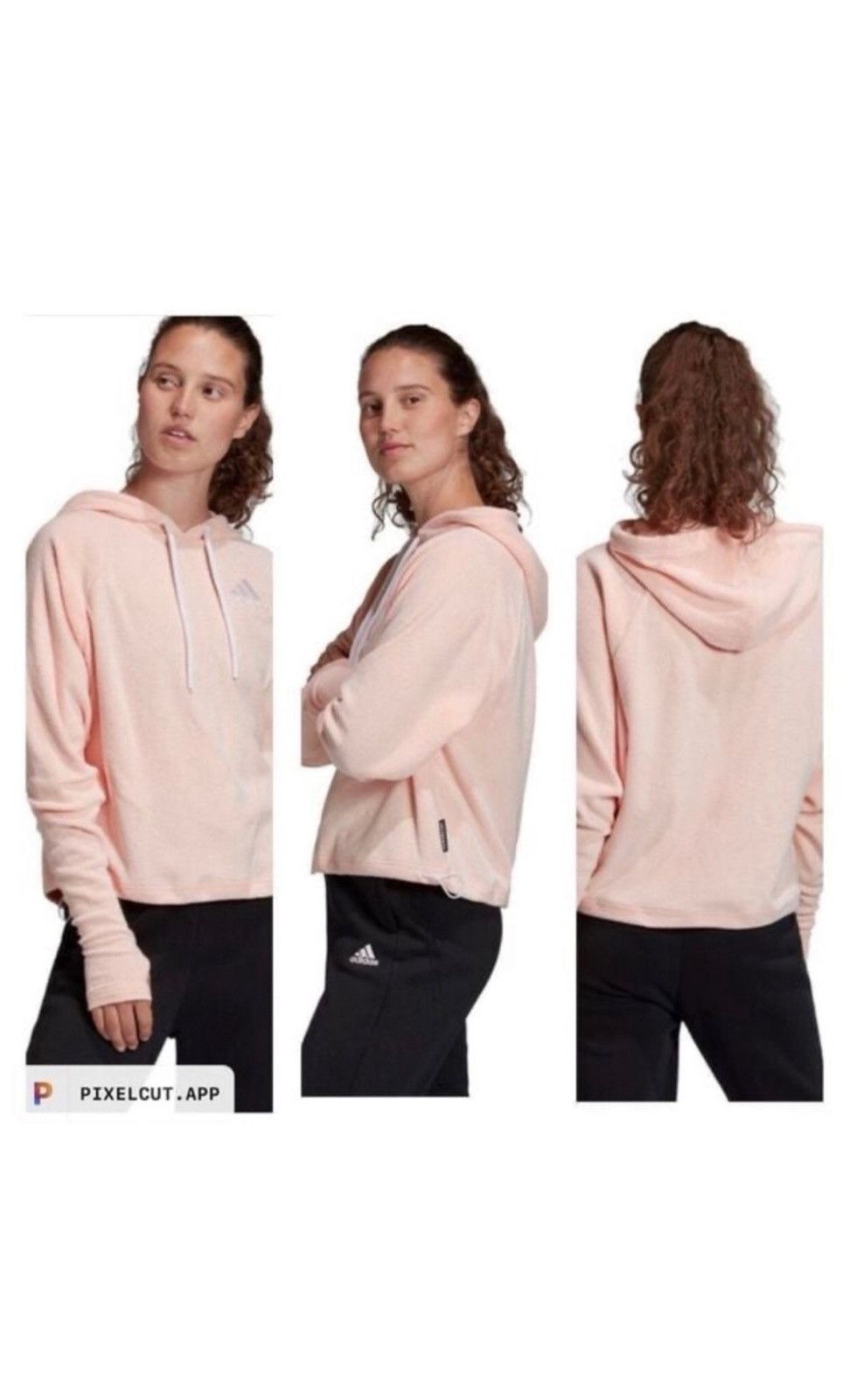 Adidas NWT Adidas Women’s Hazcor & Whtmel Coral/White Hoodie Size M Size M / US 6-8 / IT 42-44 - 1 Thumbnail