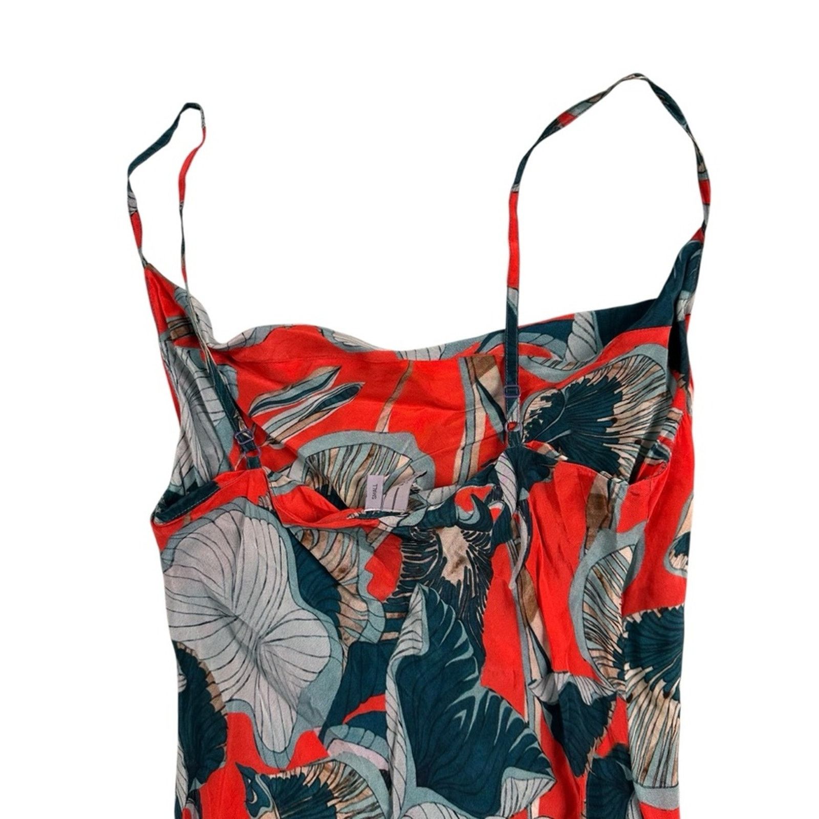 Anthropologie Anthropologie Monstera Slip Dress by Bl-nk London – Red/Blue Size S / US 4 / IT 40 - 10 Thumbnail