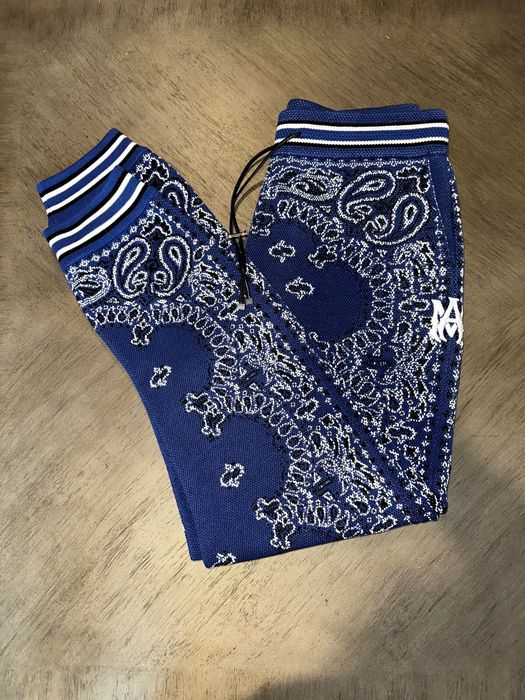 Amiri XL Amiri Sweatpants Blue Bandana | Grailed
